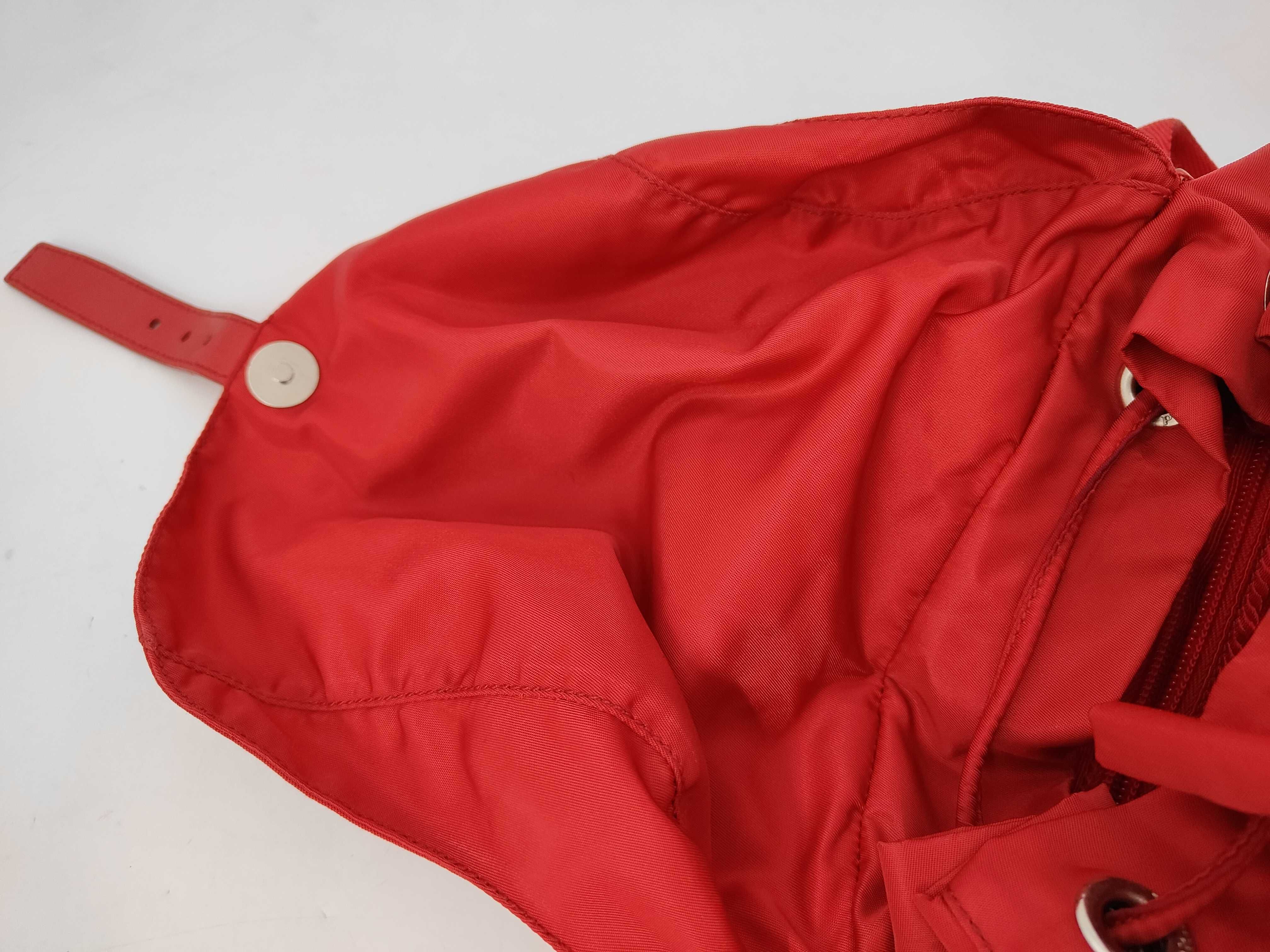Nylon Backpack, Red — view 9