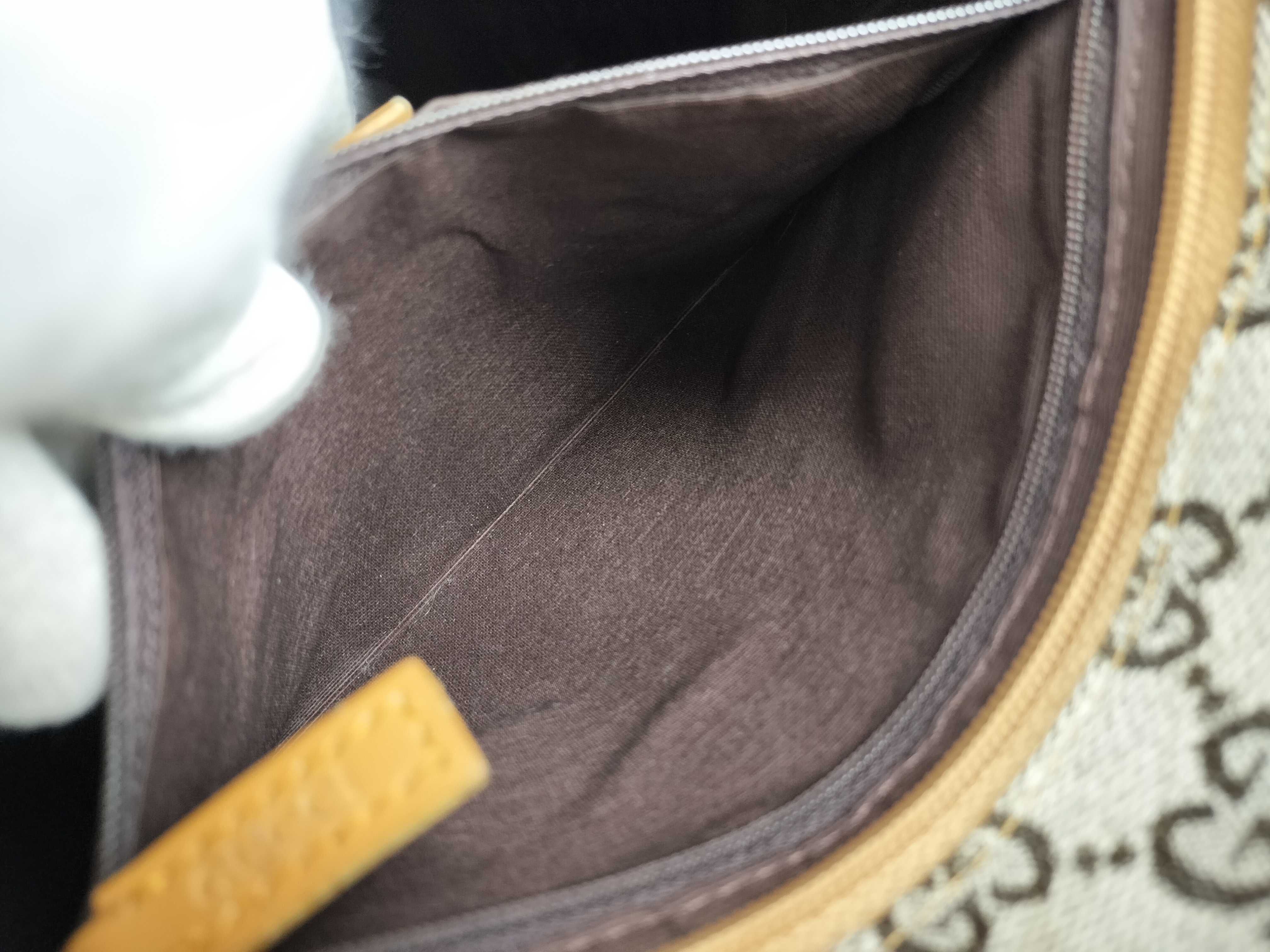 GG Canvas Tote Bag, GG Canvas Leather, Vertical, Sherry Line, Handbag, A4, Business Tote Bag — view 11