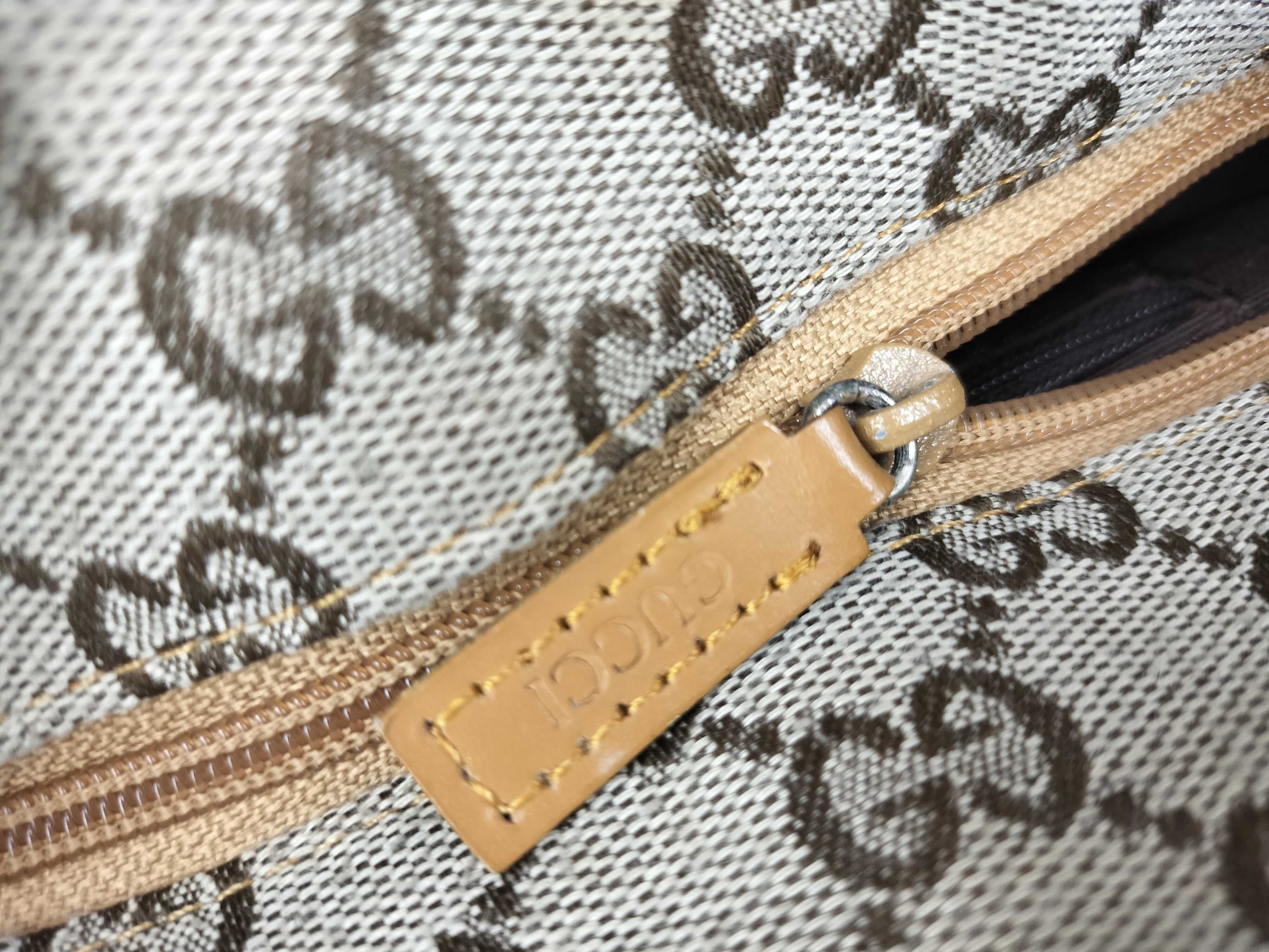 GG Canvas Tote Bag, GG Canvas Leather, Vertical, Sherry Line, Handbag, A4, Business Tote Bag — view 13