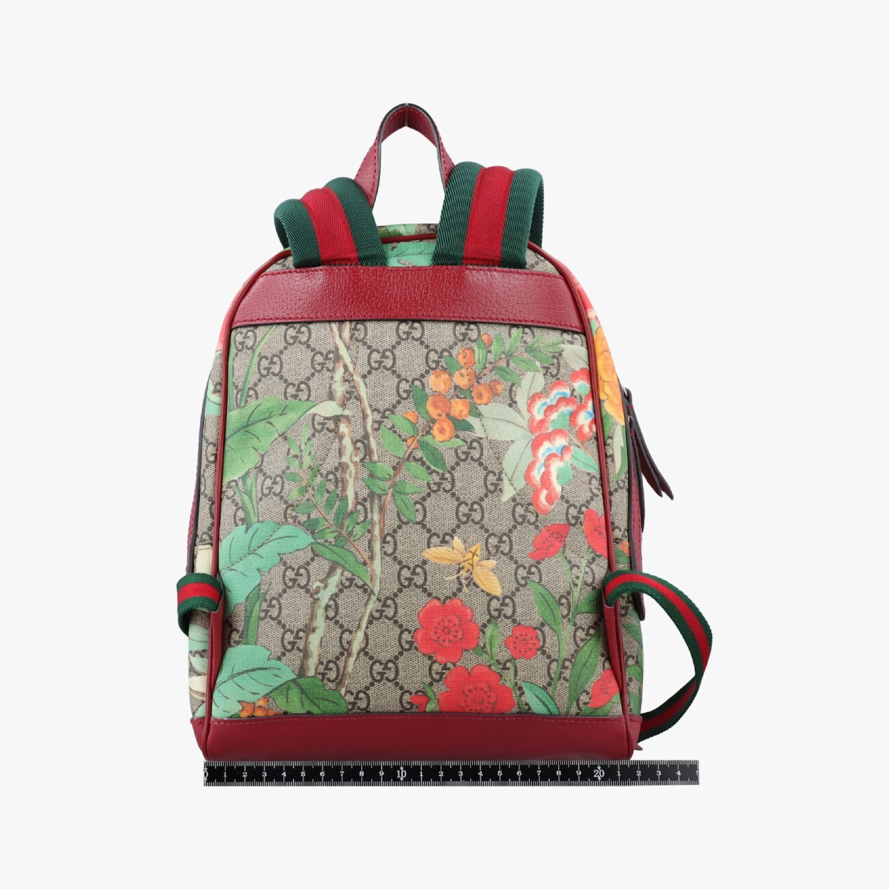 GG Supreme Tian Backpack, Beige x Red x Multicolor, PVC Coated Canvas x Leather, 427042 C019437977 — view 2