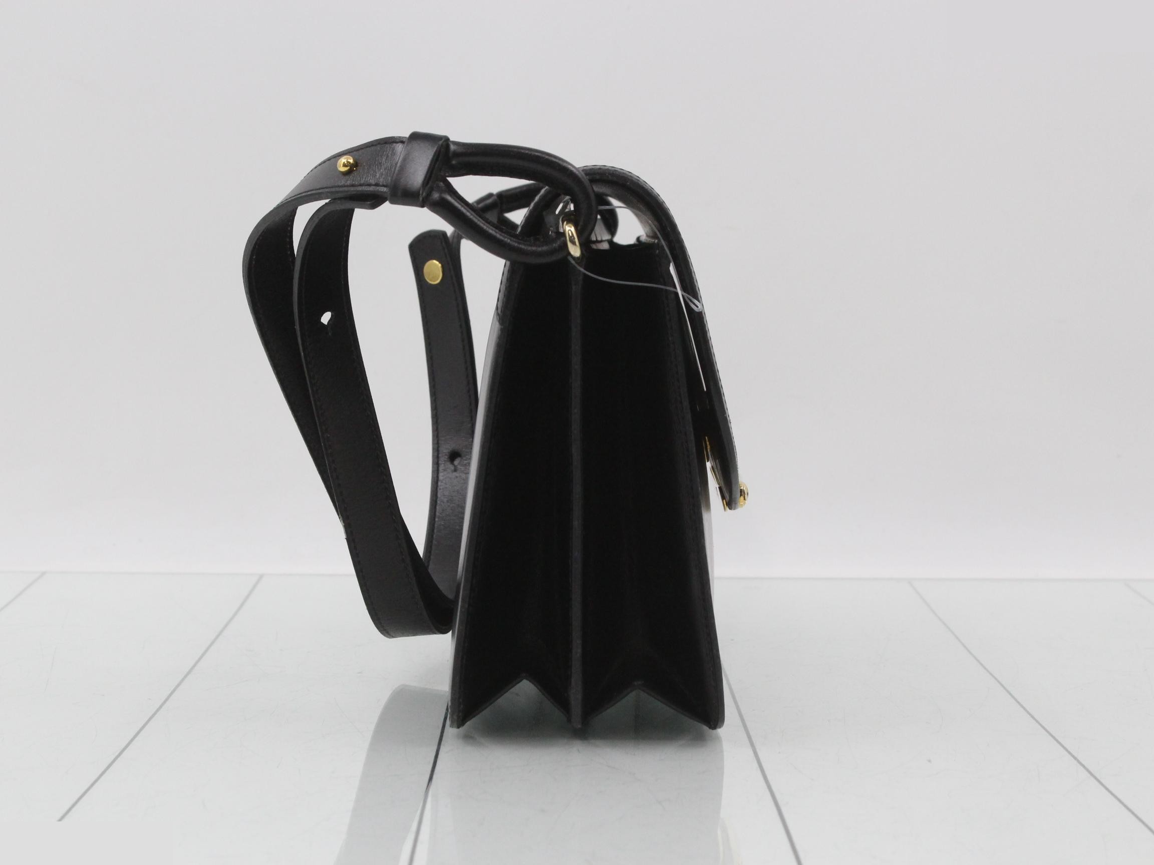 Flap bag, calfskin, black, 25 x 18 x 5 cm, shoulder strap approx. cm — view 4