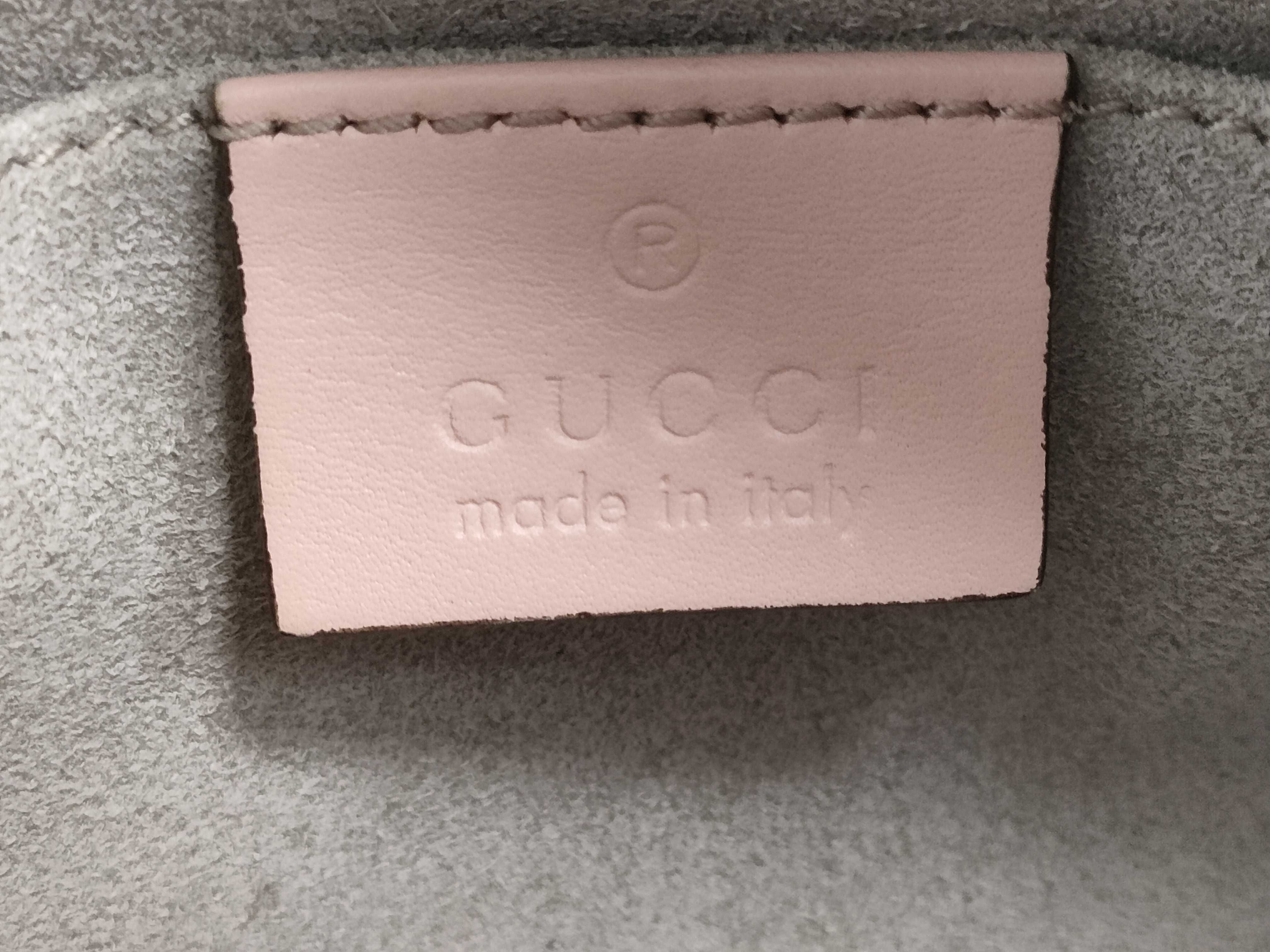GG Marmont Leather Pink Shoulder Bag 447632 — view 12