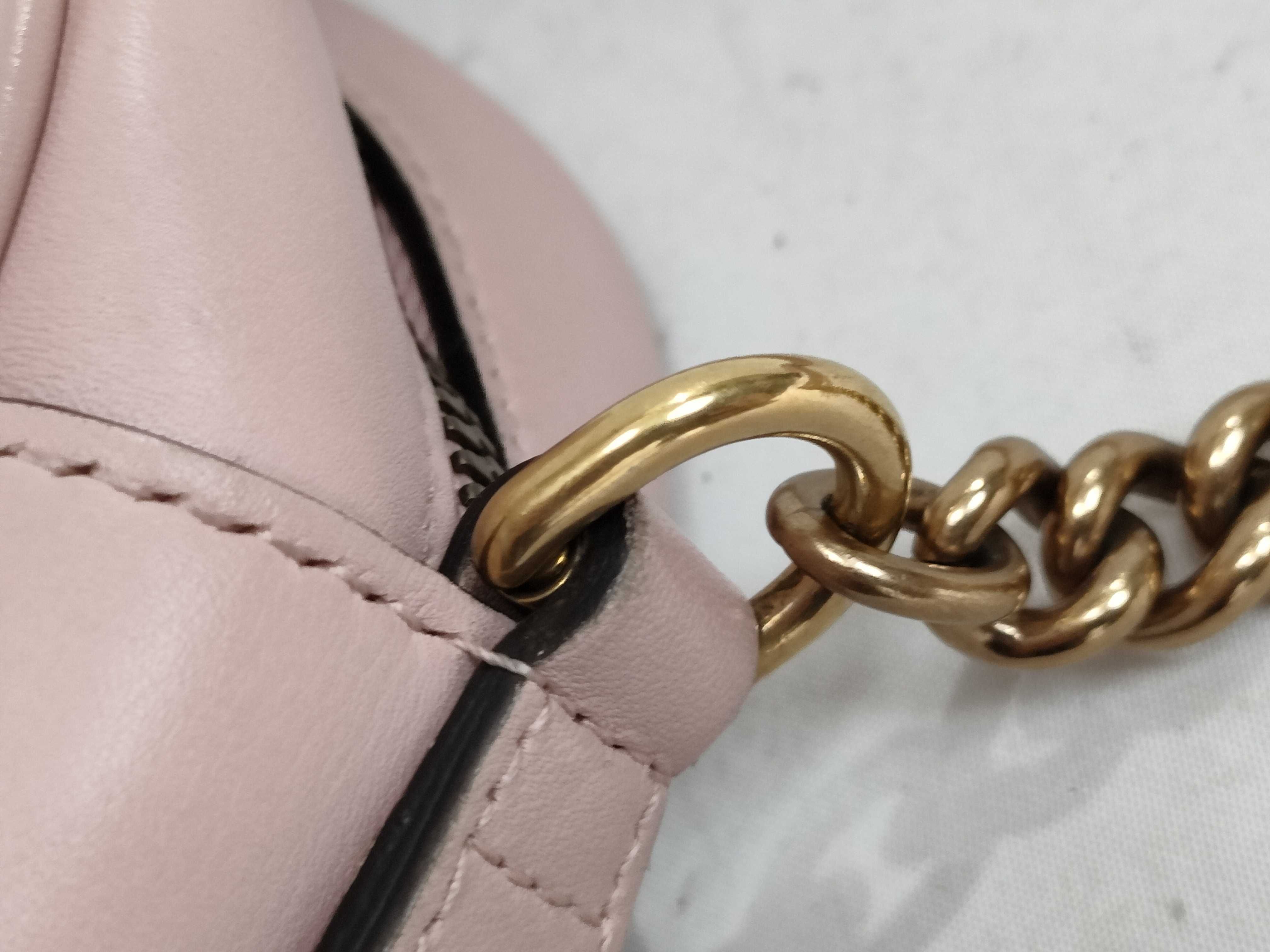 GG Marmont Leather Pink Shoulder Bag 447632 — view 5