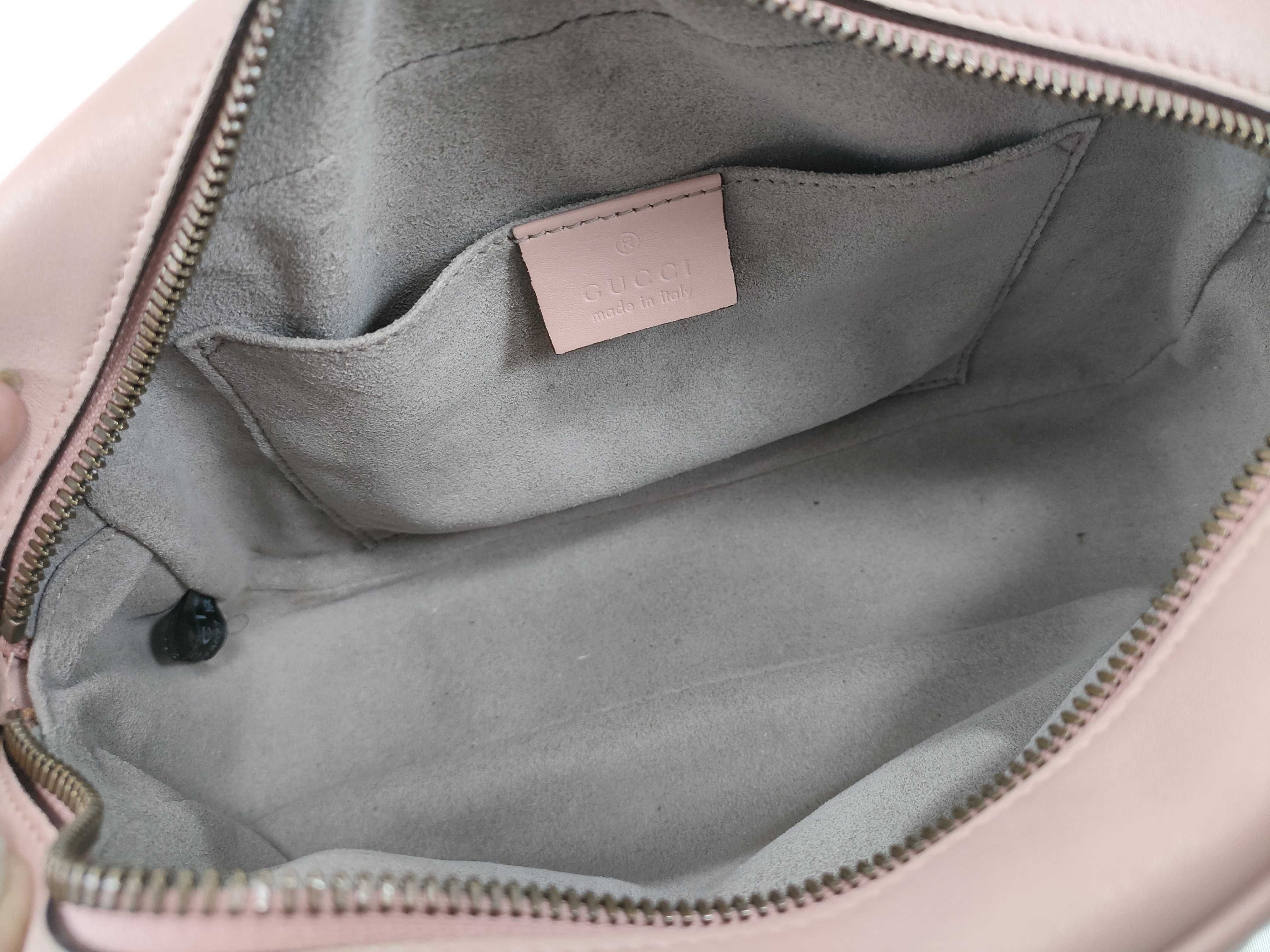 GG Marmont Leather Pink Shoulder Bag 447632 — view 10