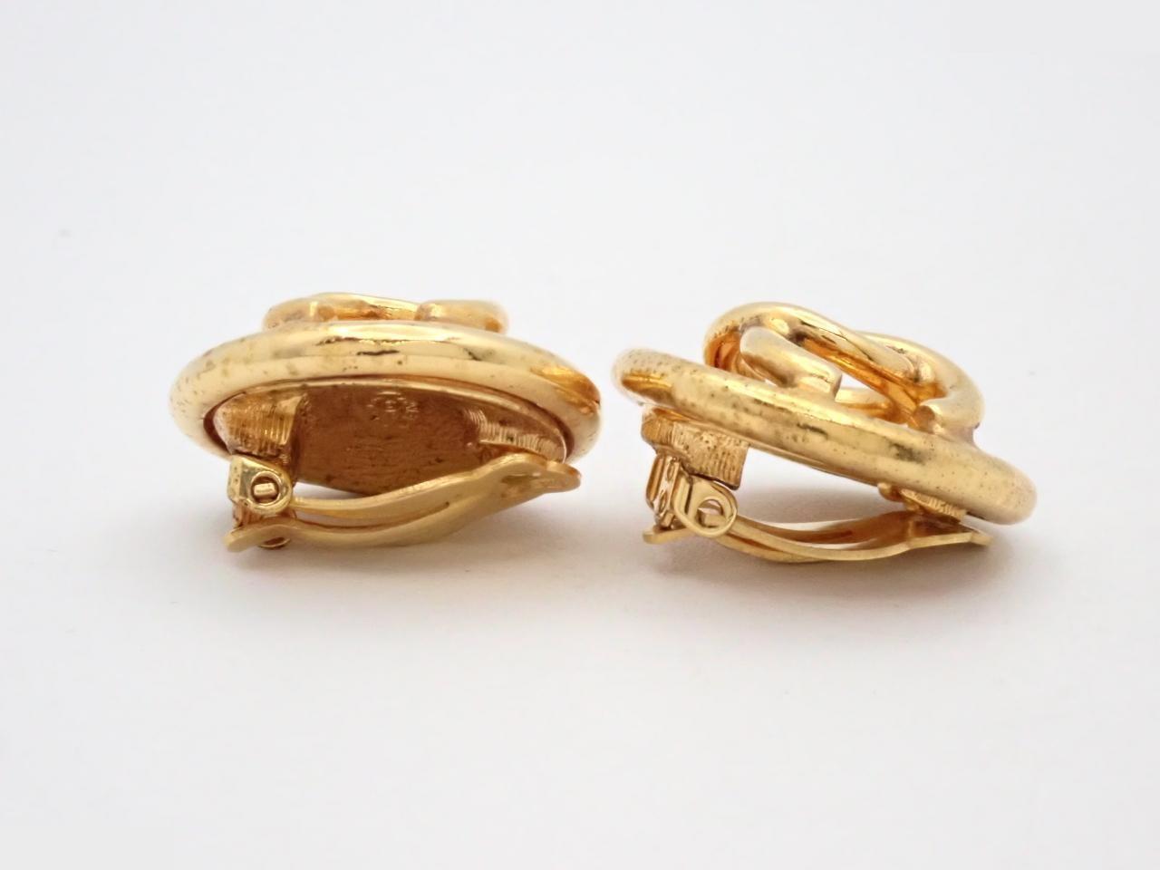 Coco Mark Gold Earrings — view 3