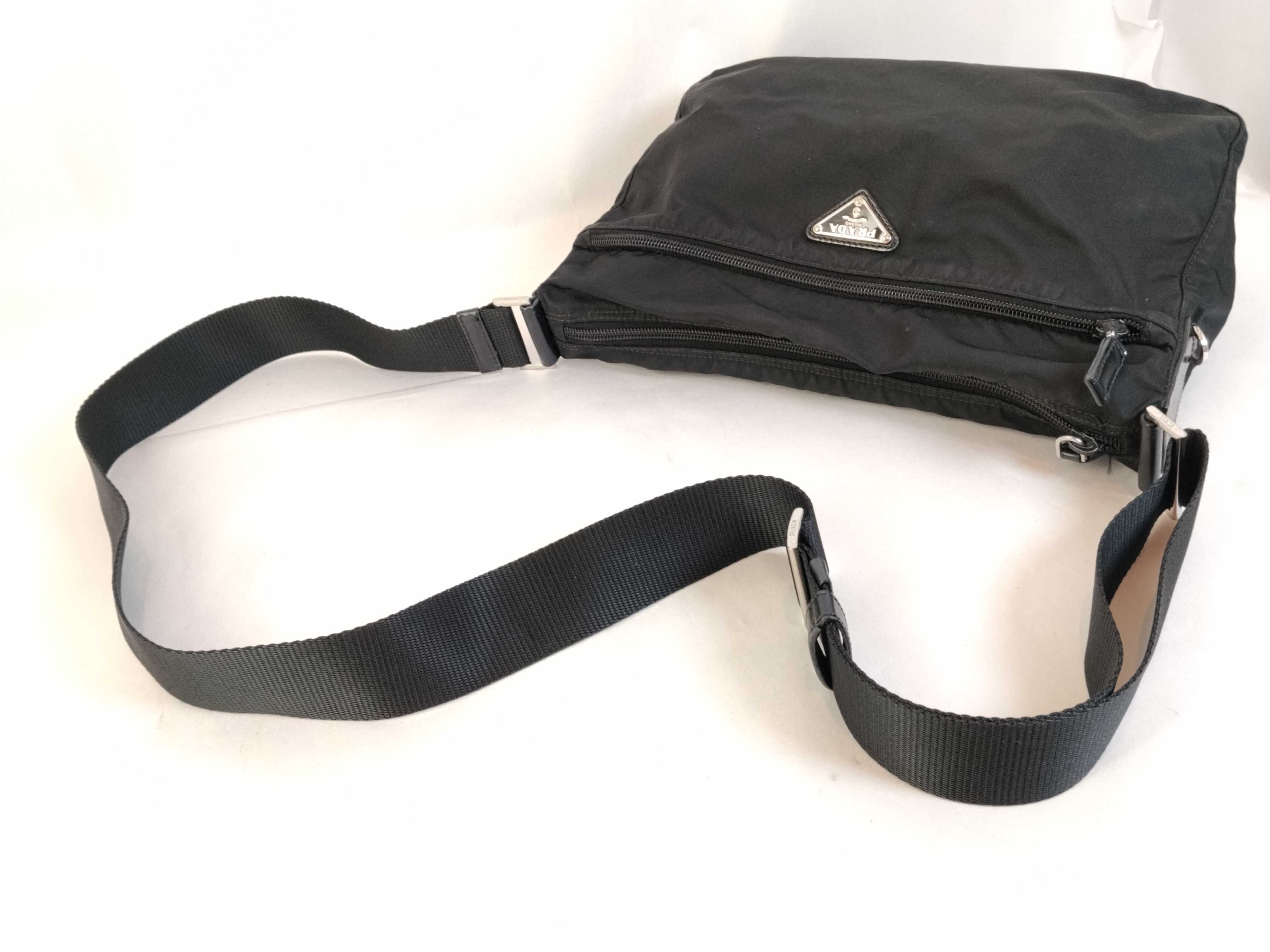 Nylon Shoulder Bag, Black Nylon Shoulder Bag — view 3