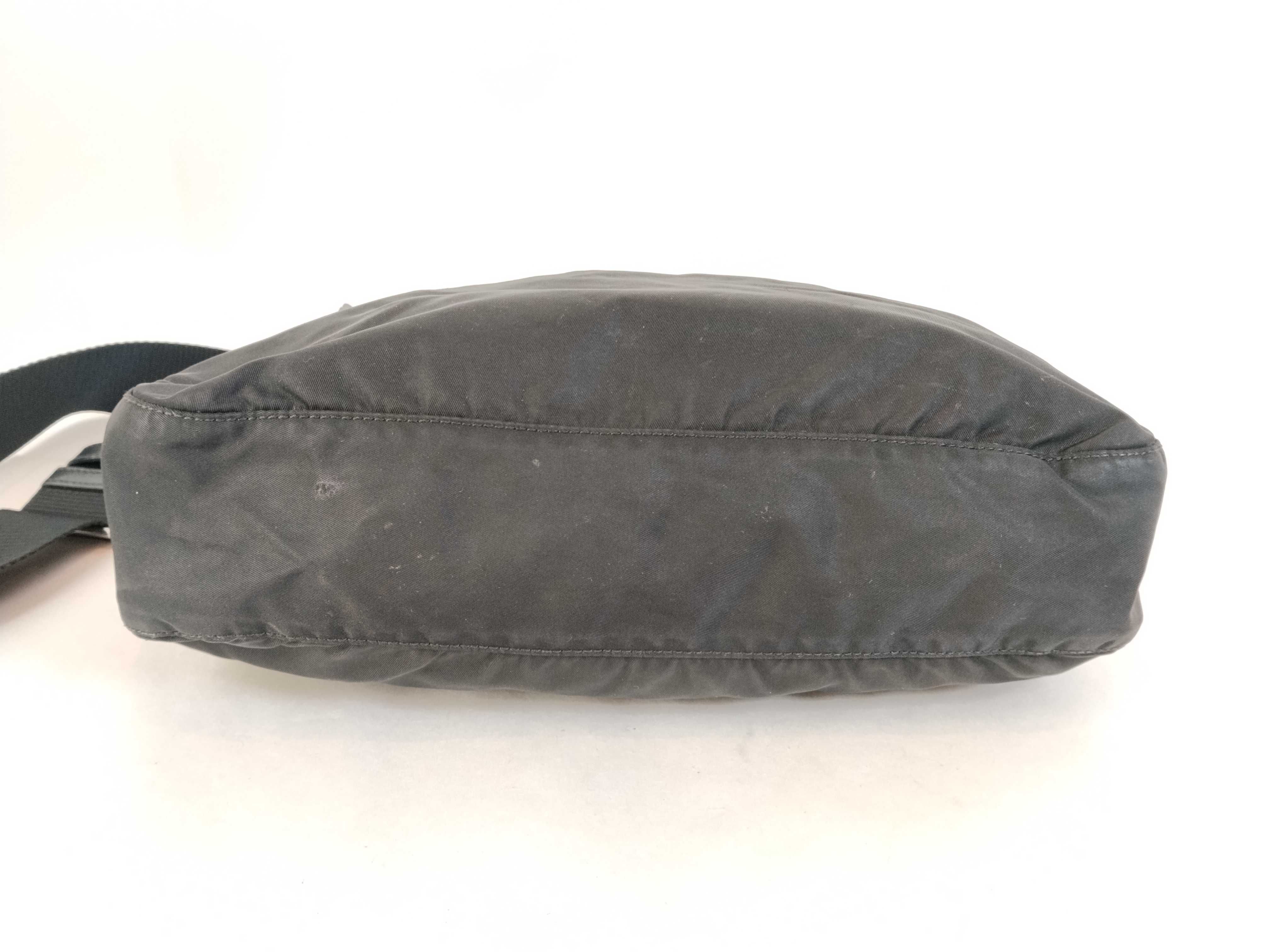 Nylon Shoulder Bag, Black Nylon Shoulder Bag — view 7