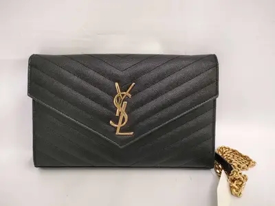 Cassandra Chain Wallet Black Shoulder Bag