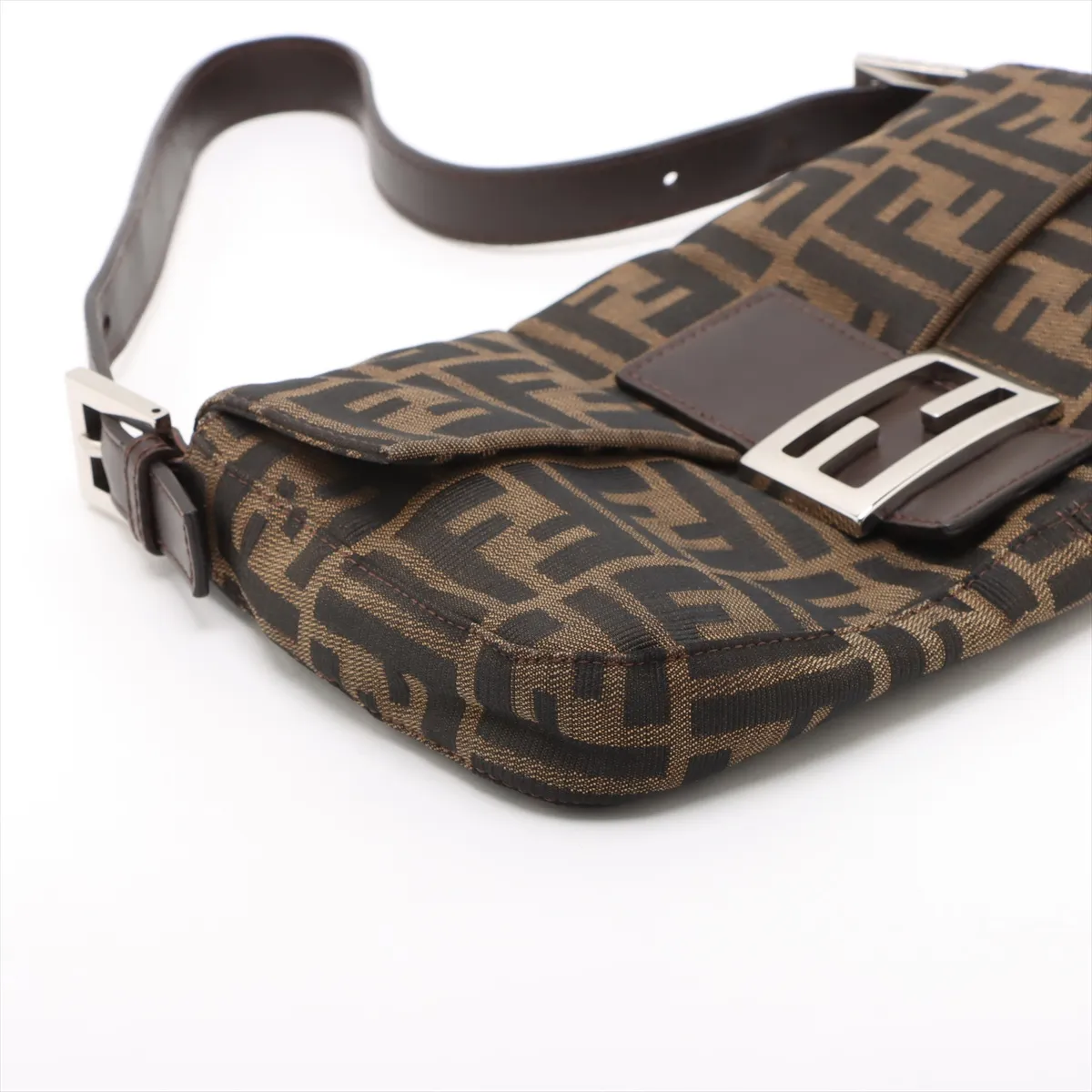 Zucca Mamma Bucket Canvas x Leather Shoulder Bag Brown — view 4