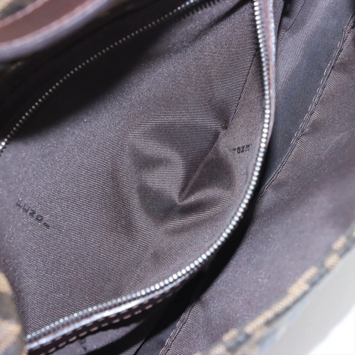 Zucca Mamma Bucket Canvas x Leather Shoulder Bag Brown — view 8