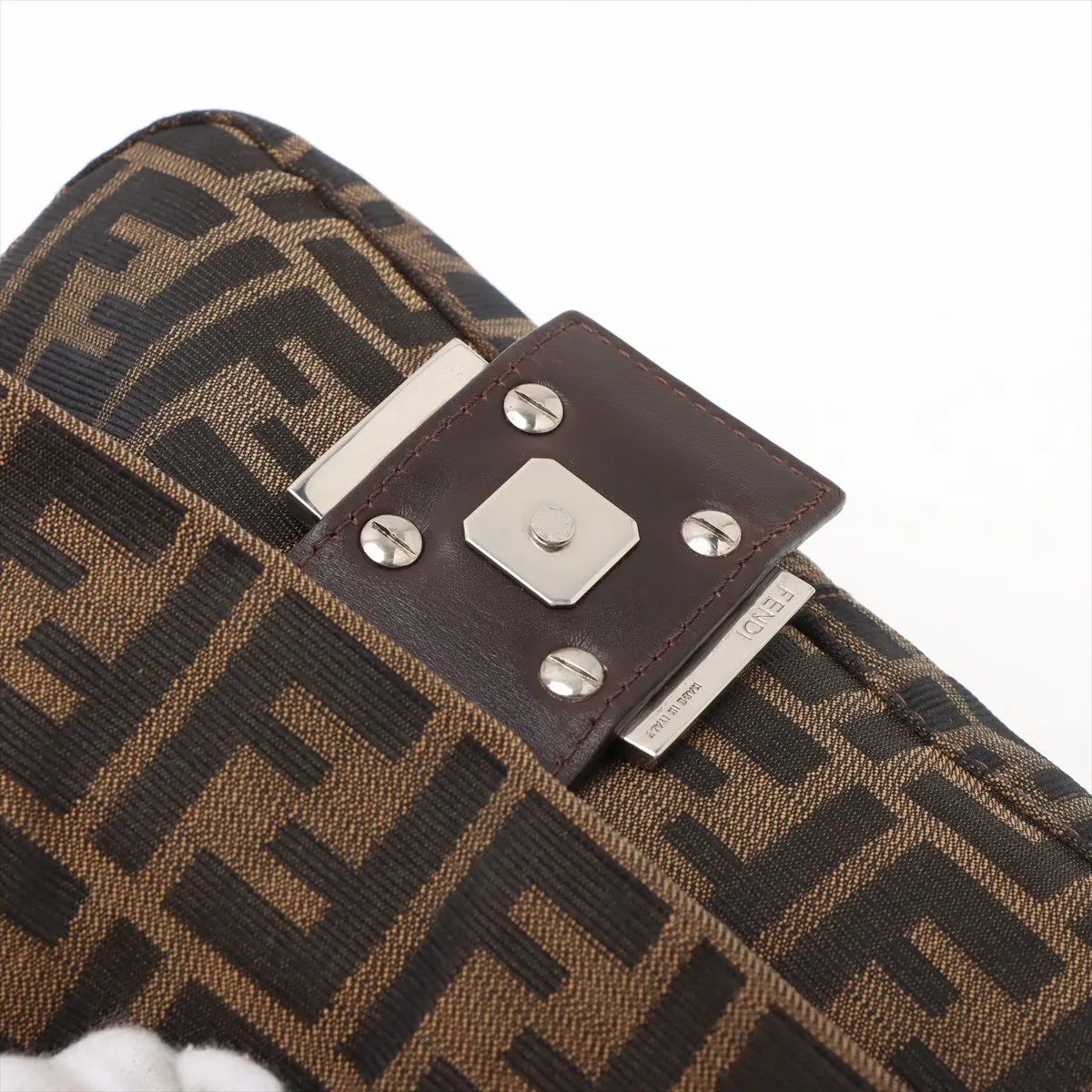 Zucca Mamma Bucket Canvas x Leather Shoulder Bag Brown — view 10