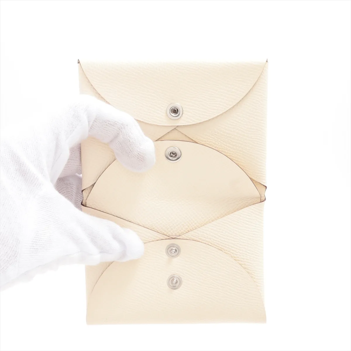 Hermès Calvi Duo Veau Epsom Coin Case Nata Silver Hardware U: 2022 — view 4