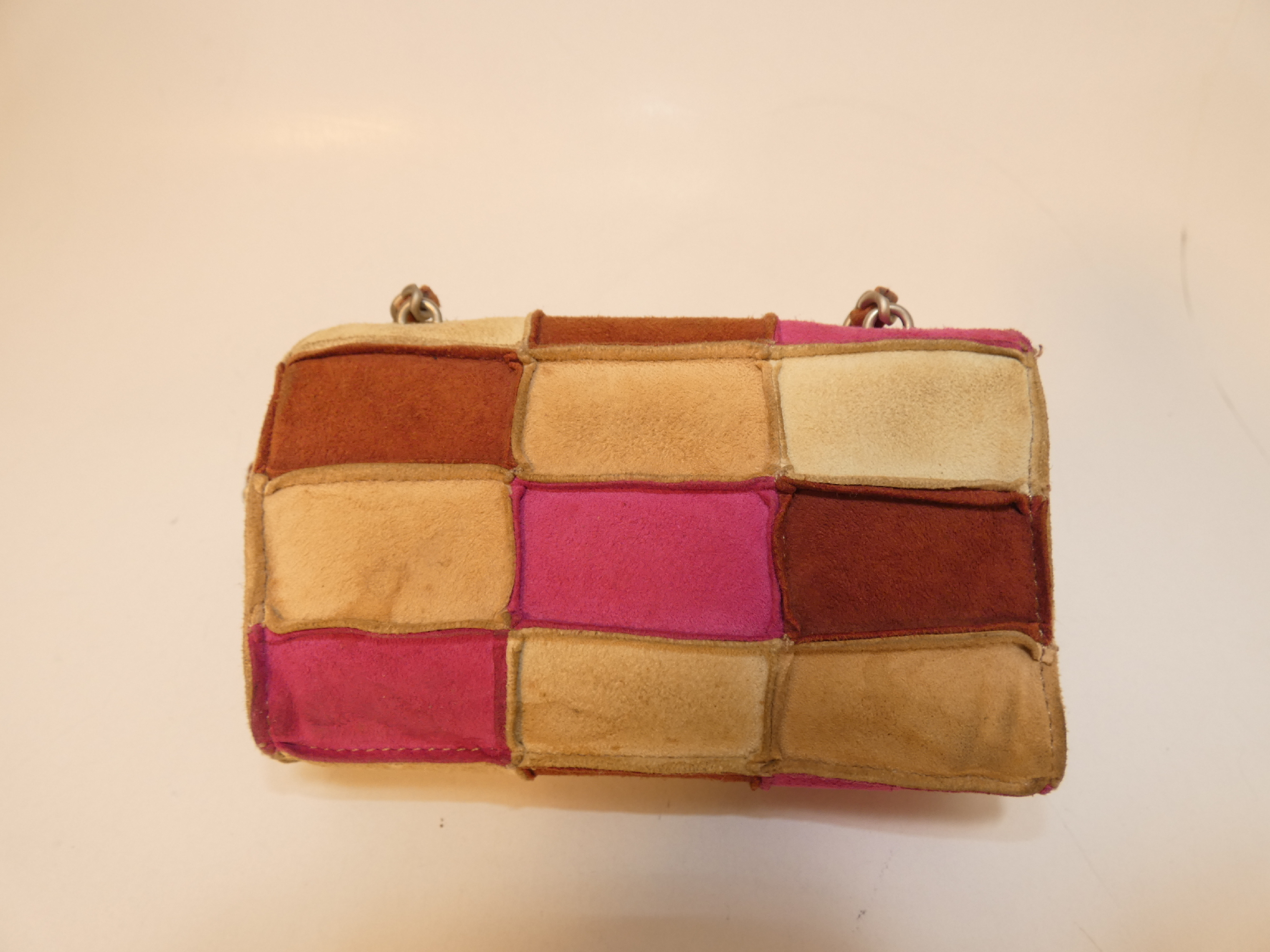 Coco Chocolate Bar Suede Chain Pochette Shoulder Bag — view 2