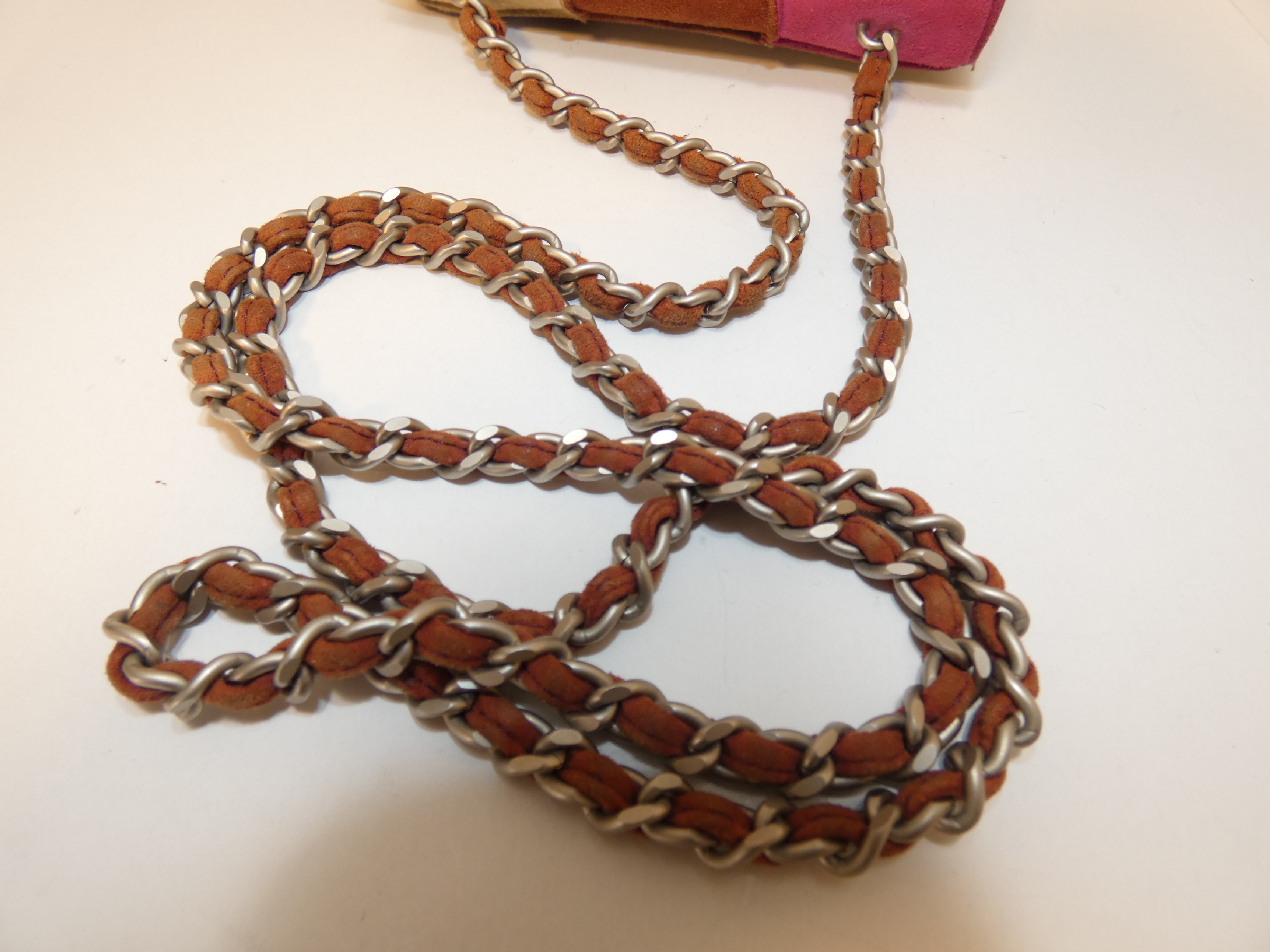 Coco Chocolate Bar Suede Chain Pochette Shoulder Bag — view 4