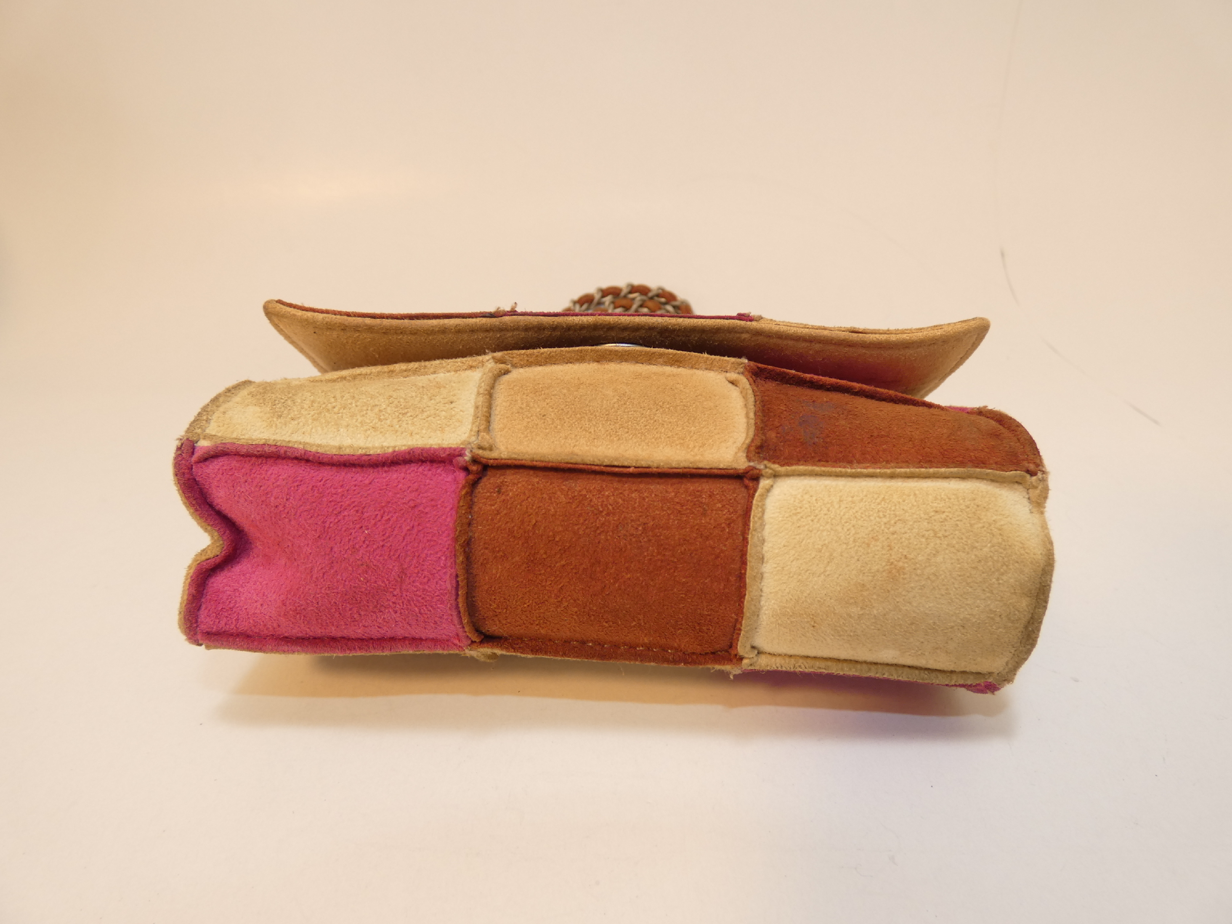 Coco Chocolate Bar Suede Chain Pochette Shoulder Bag — view 5