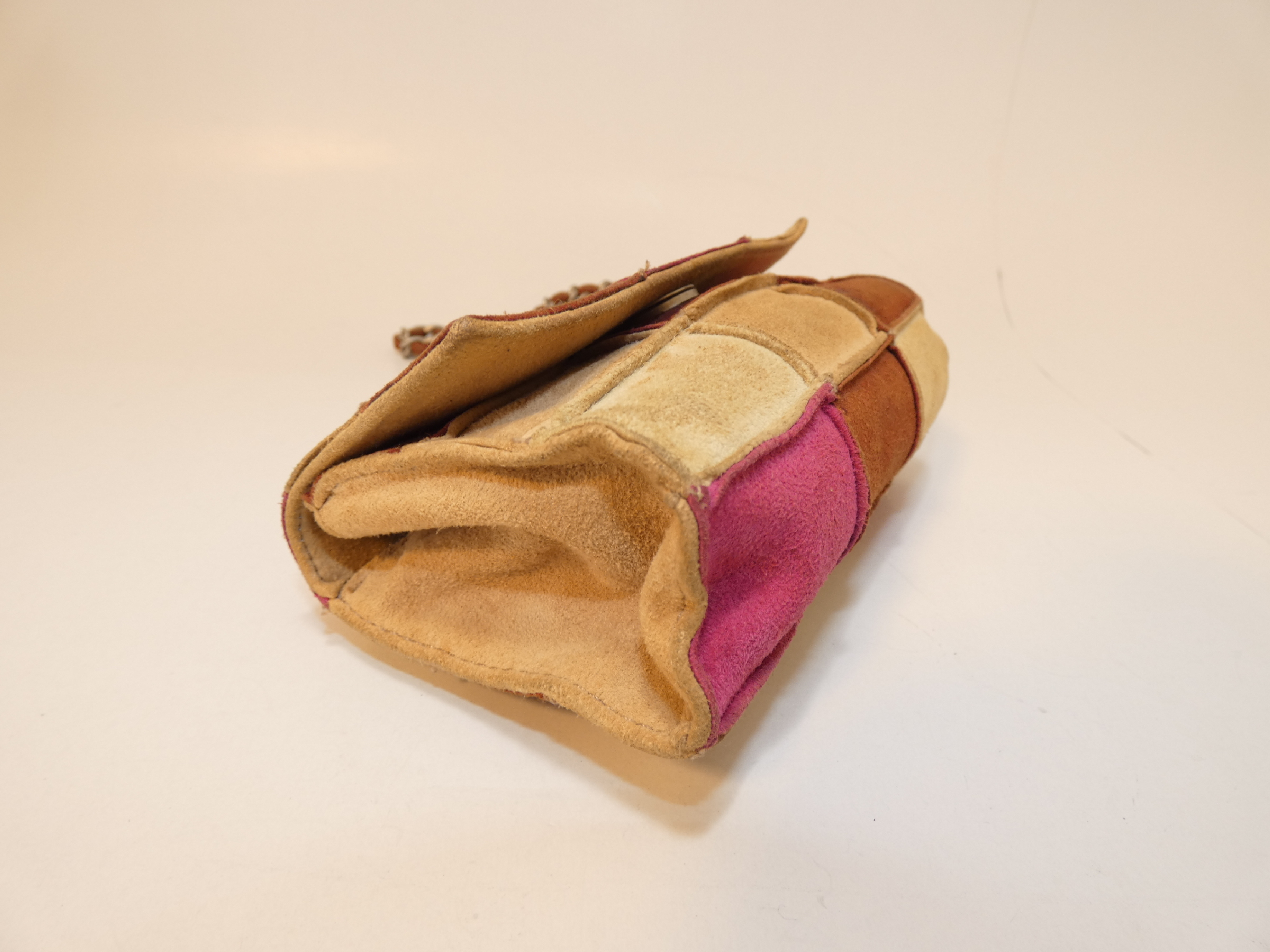 Coco Chocolate Bar Suede Chain Pochette Shoulder Bag — view 6