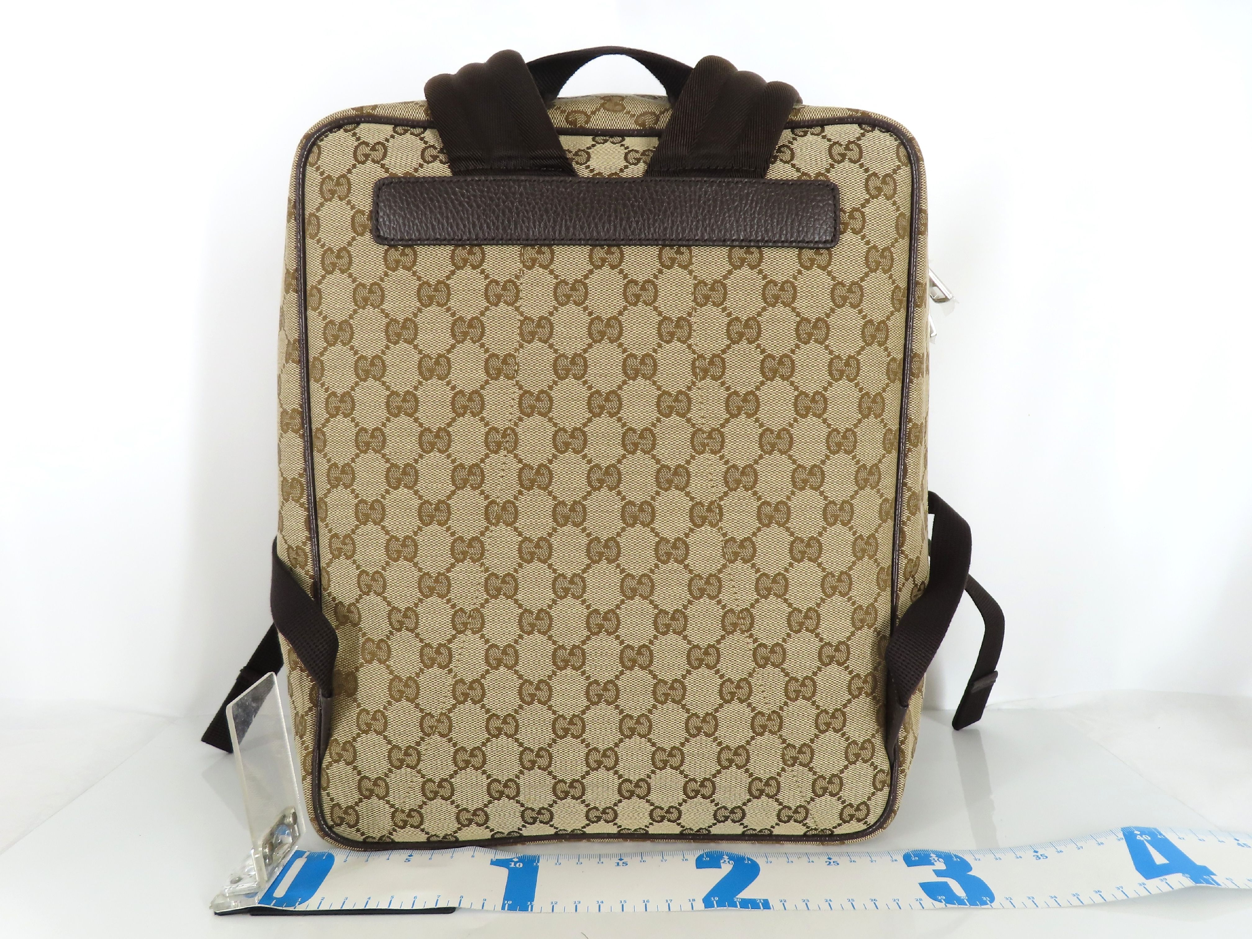 GG Canvas Backpack/Rucksack, Brown, 630914 (Outlet) — view 2