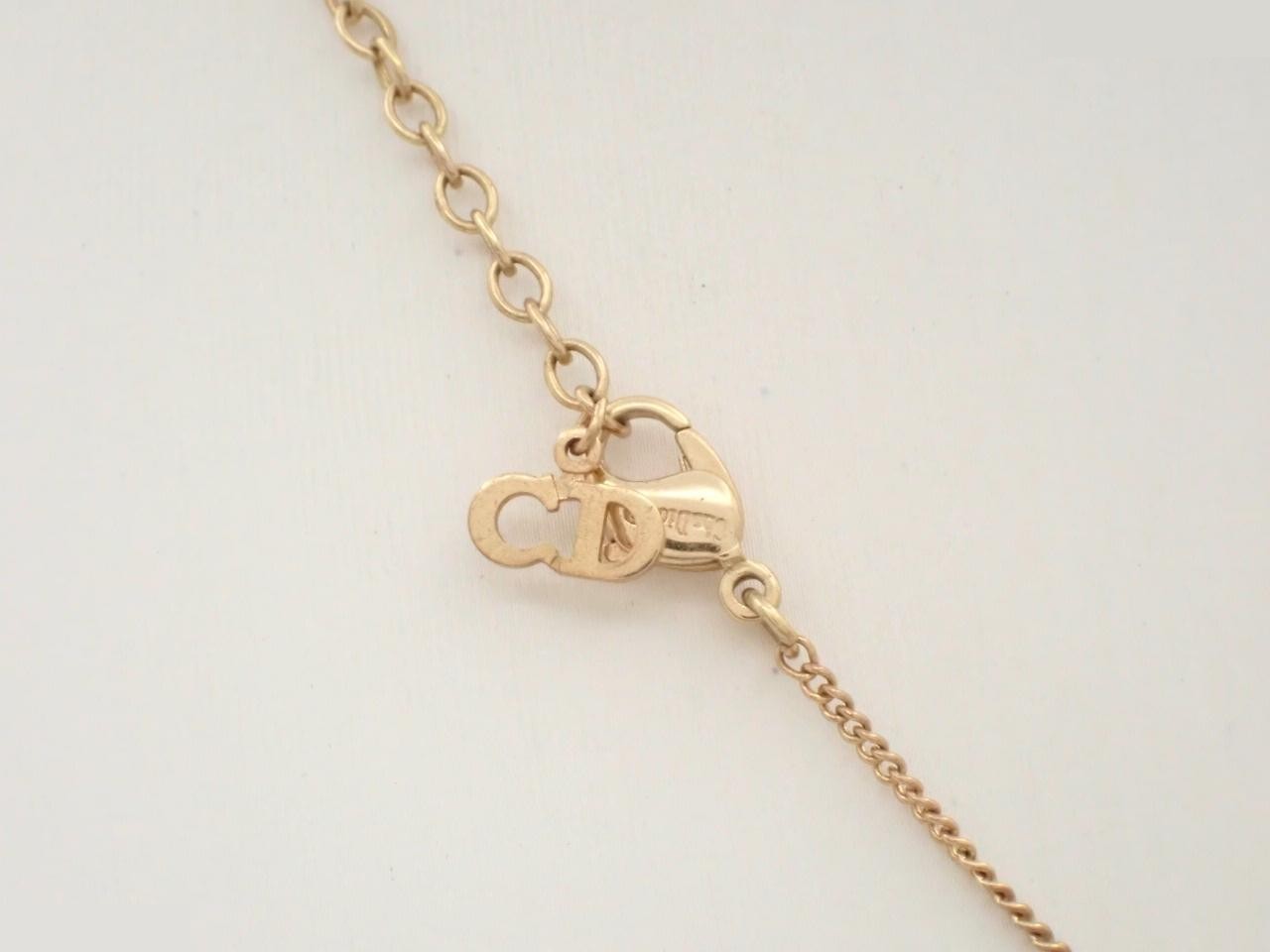 Circle logo necklace, gold color, chain approximately 44cm — view 2