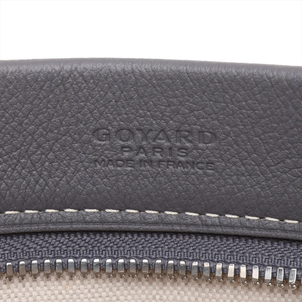 Conti PVC x Leather Clutch Bag, Gray — view 6