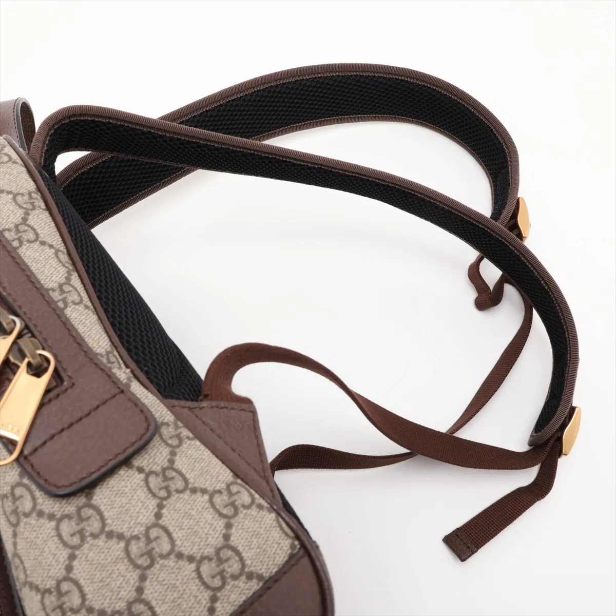 GG Supreme Ophidia PVC x Leather Backpack/Rucksack, Beige x Brown, 547965 — view 6