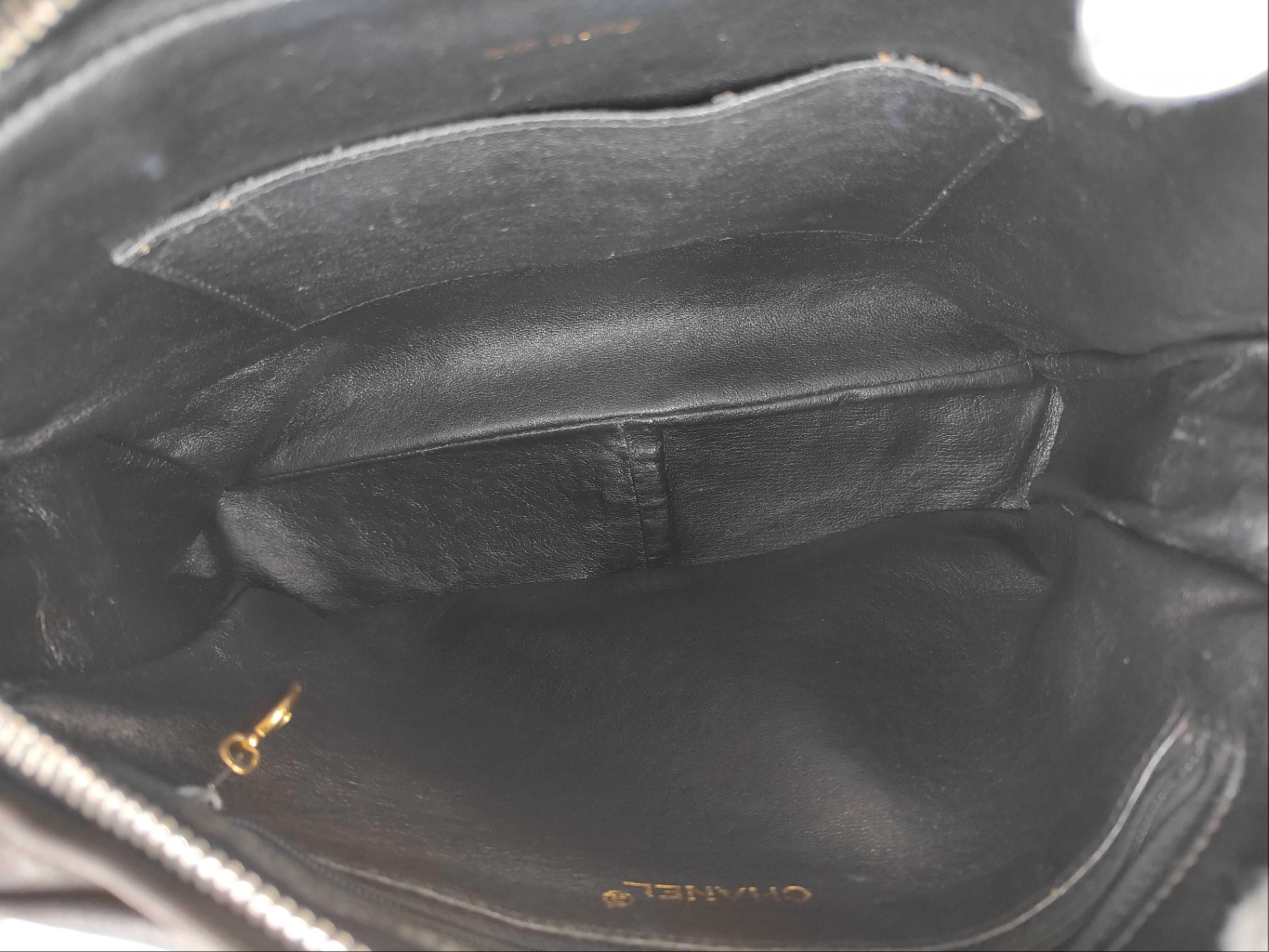 Coco Mark Lambskin Black Shoulder Bag (Serial Number 3) — view 9