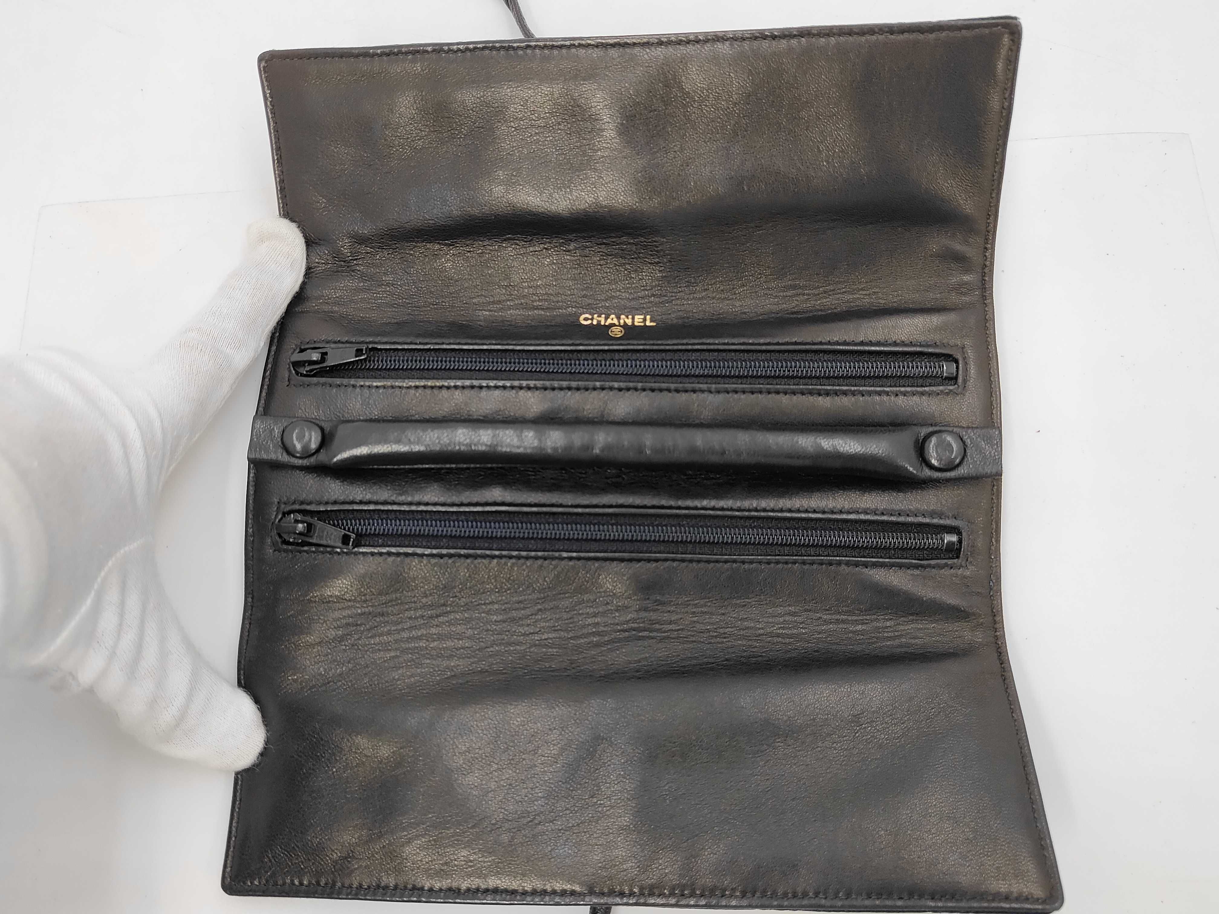Long Wallet Accessory Pouch Matelassé Coco Mark Black Seal No. 2 Other Small Items — view 5
