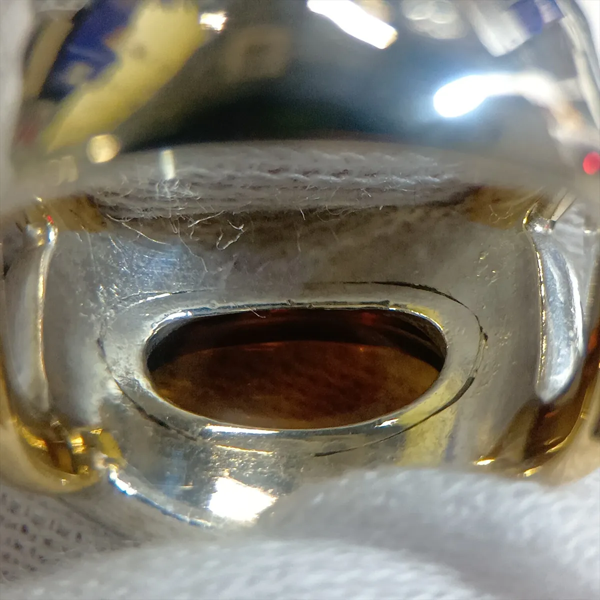 ring, size 52, 925 x 750 mm, 11.0g, gold x silver. Shows signs of wear including — view 4