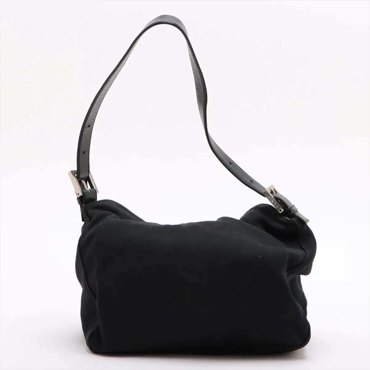 cotton jersey x leather shoulder bag black 26426 — view 2