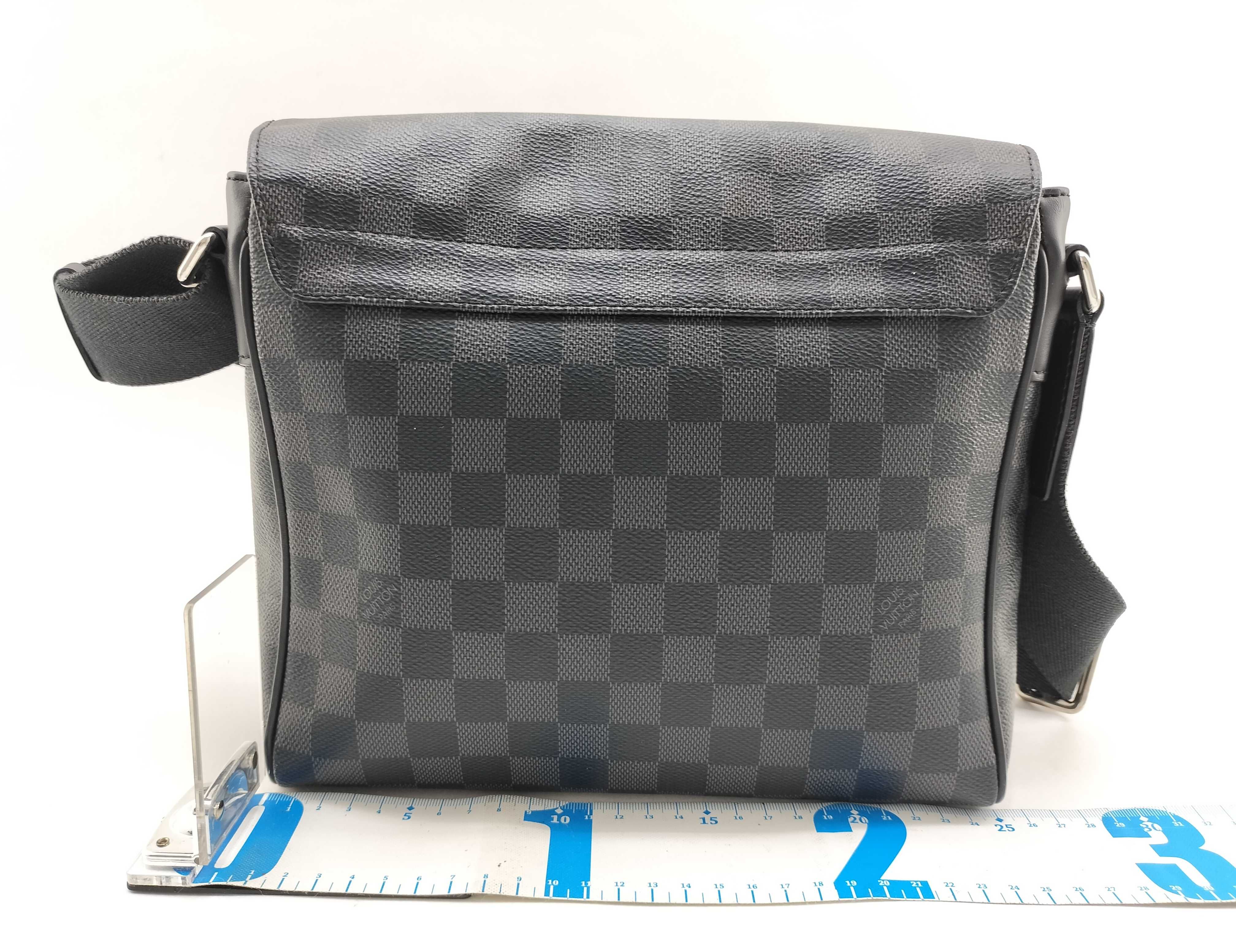 Damier Graphite District PM Shoulder Bag with Silver Hardware CA3118 N41028 — view 2