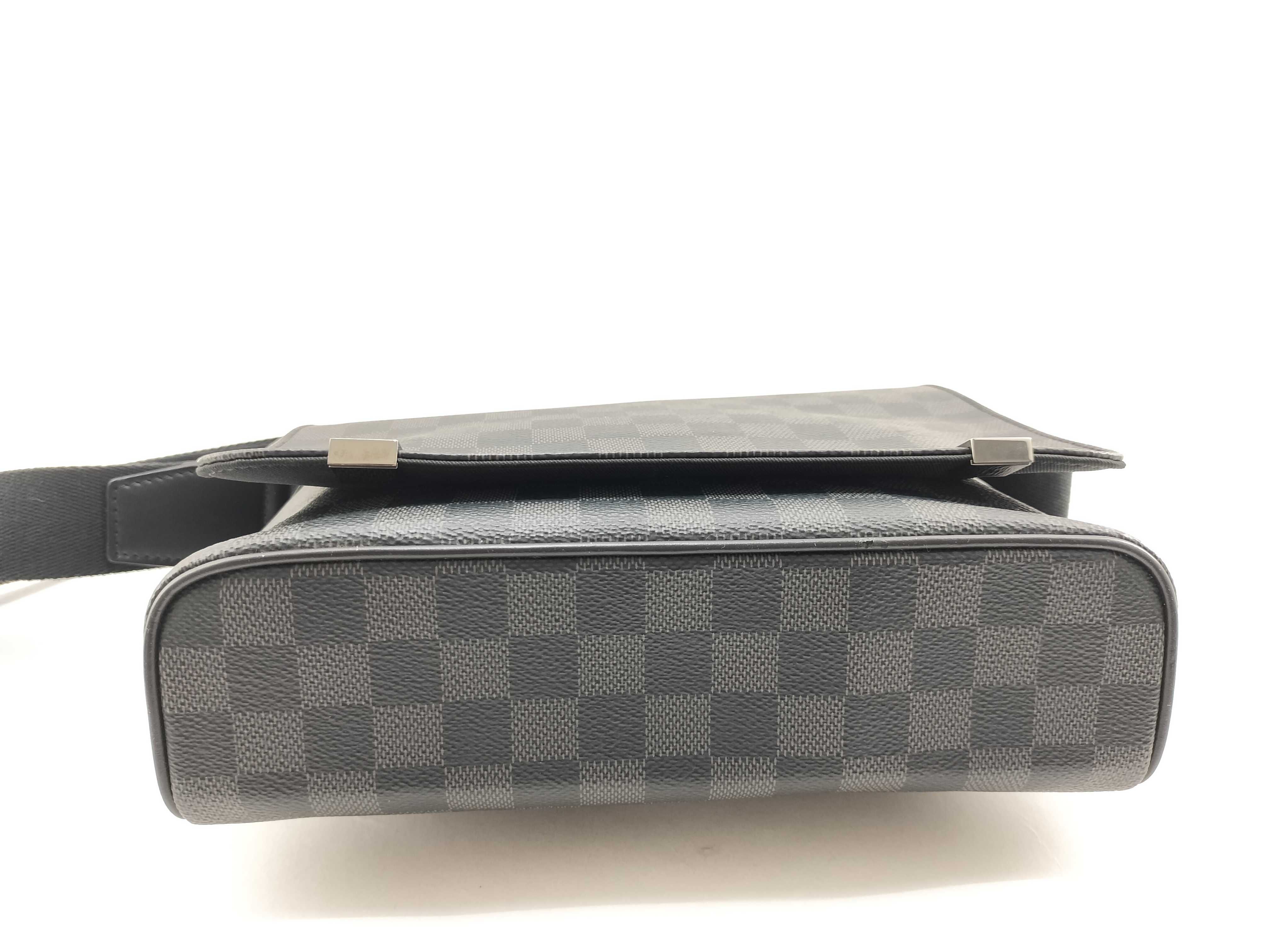 Damier Graphite District PM Shoulder Bag with Silver Hardware CA3118 N41028 — view 3