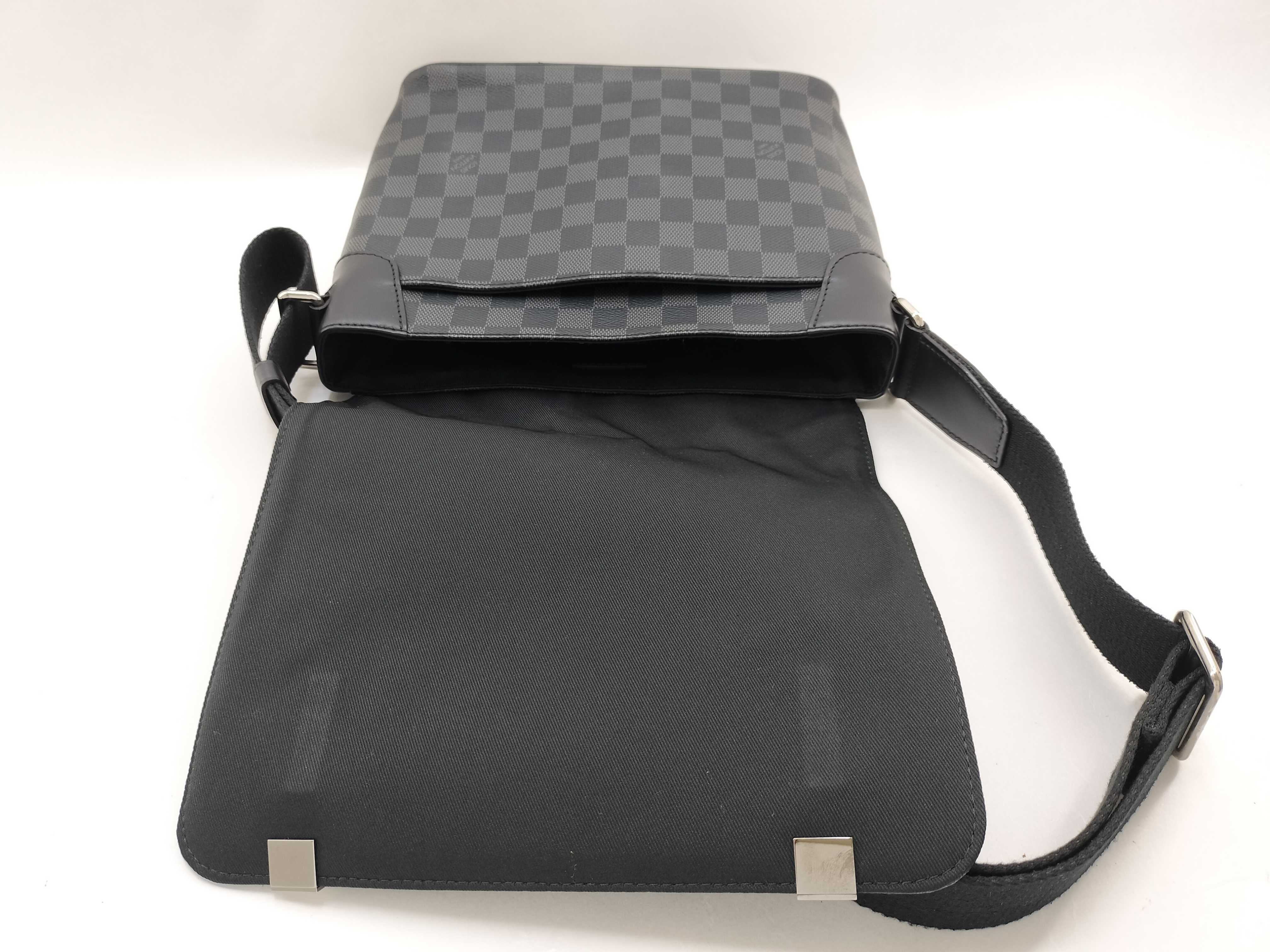 Damier Graphite District PM Shoulder Bag with Silver Hardware CA3118 N41028 — view 9