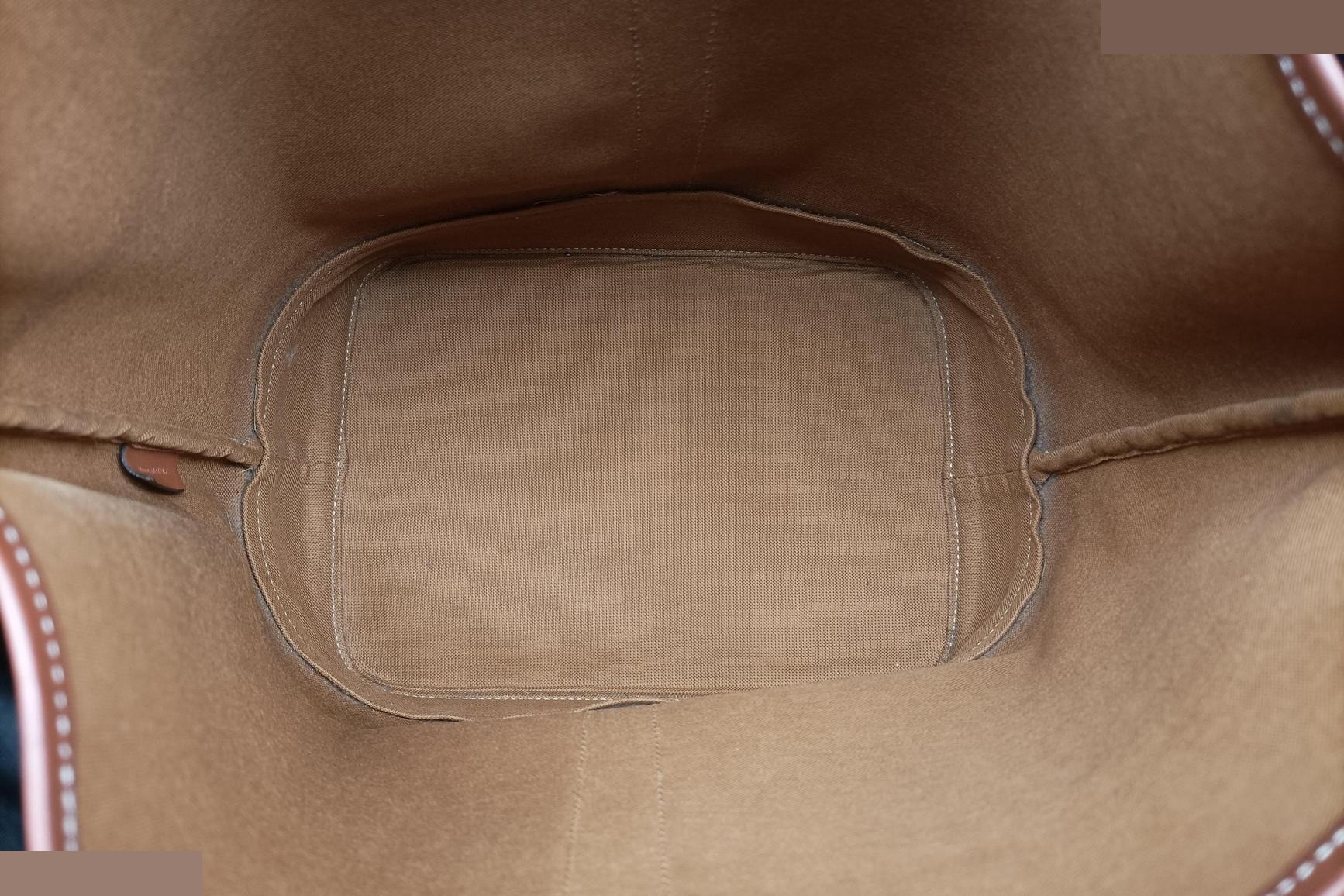 Medium Bucket Bag, PVC Coated Canvas x Leather, Brown — view 6
