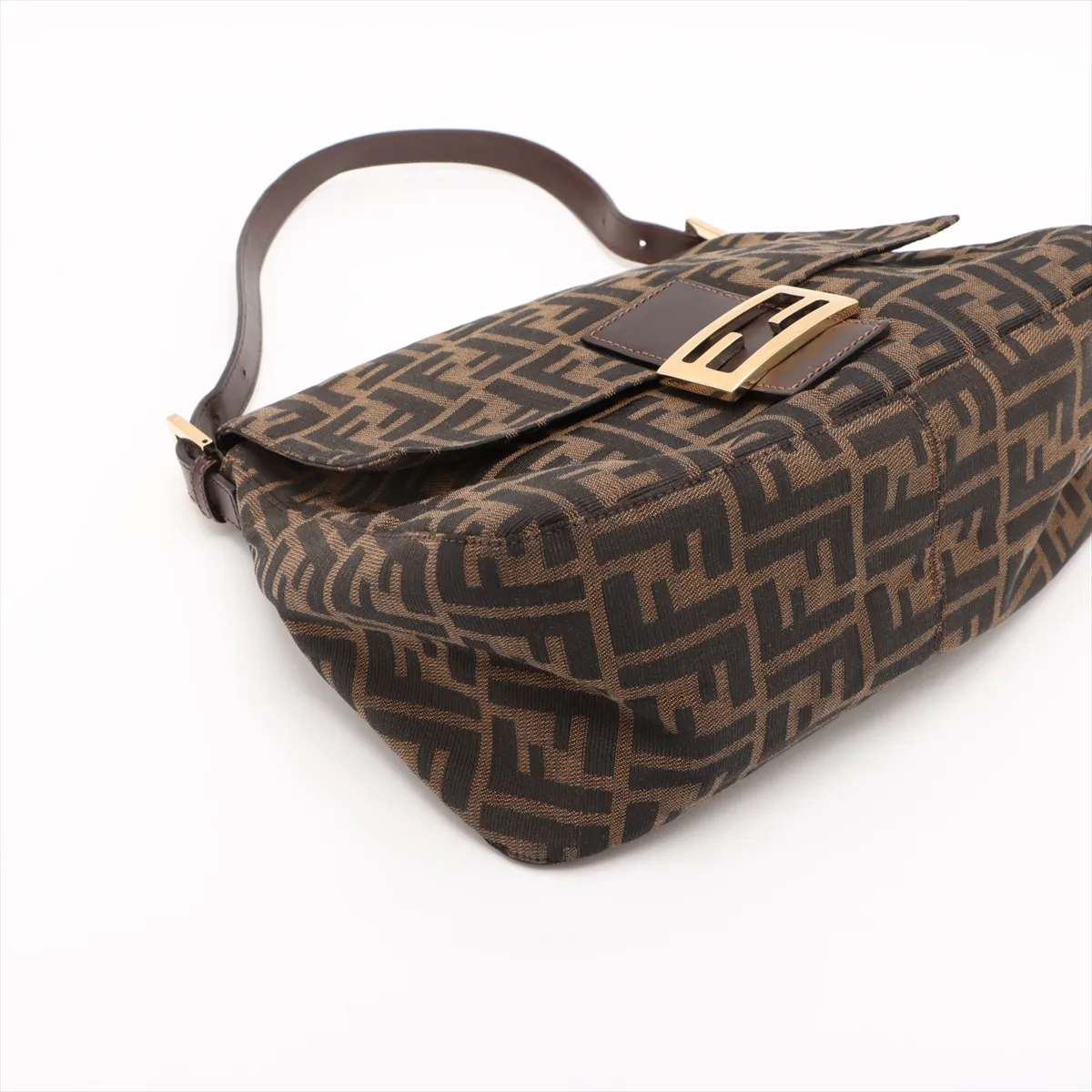 Zucca Mamma Bucket Canvas x Leather Shoulder Bag Brown 26325 — view 4