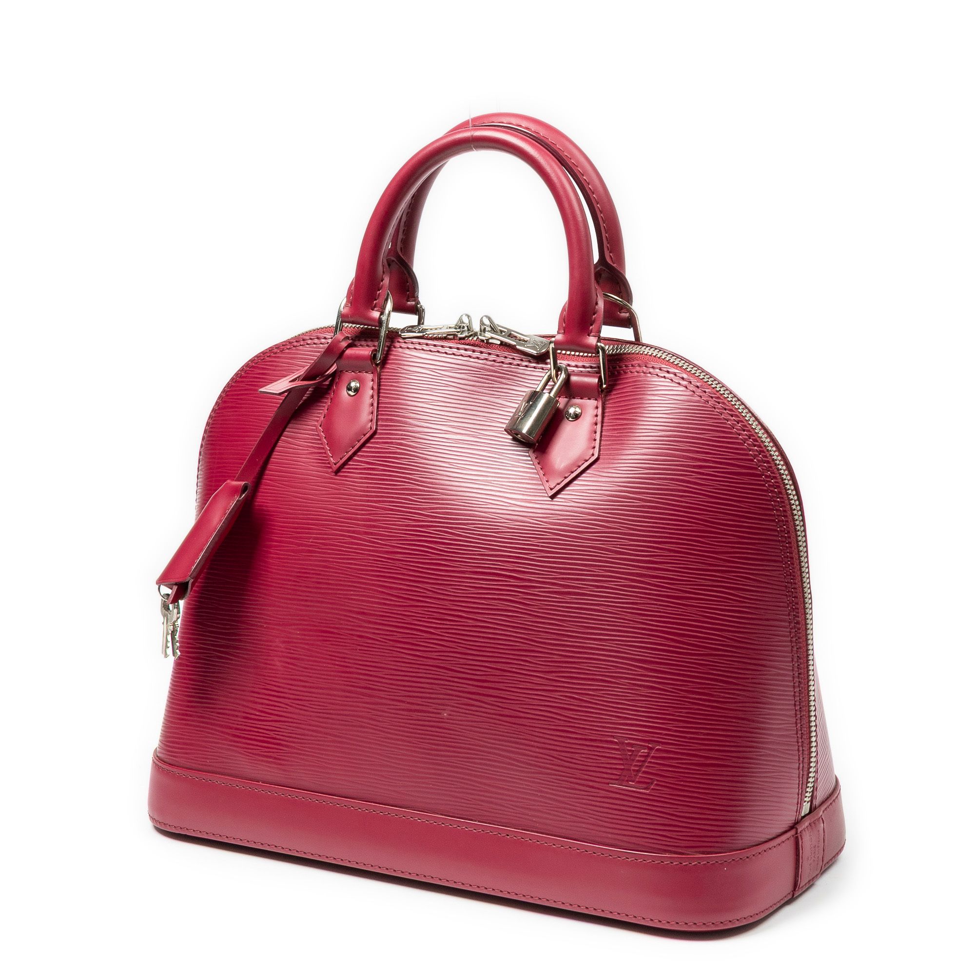 Alma PM Fuchsia Epi Silver Brass — view 2