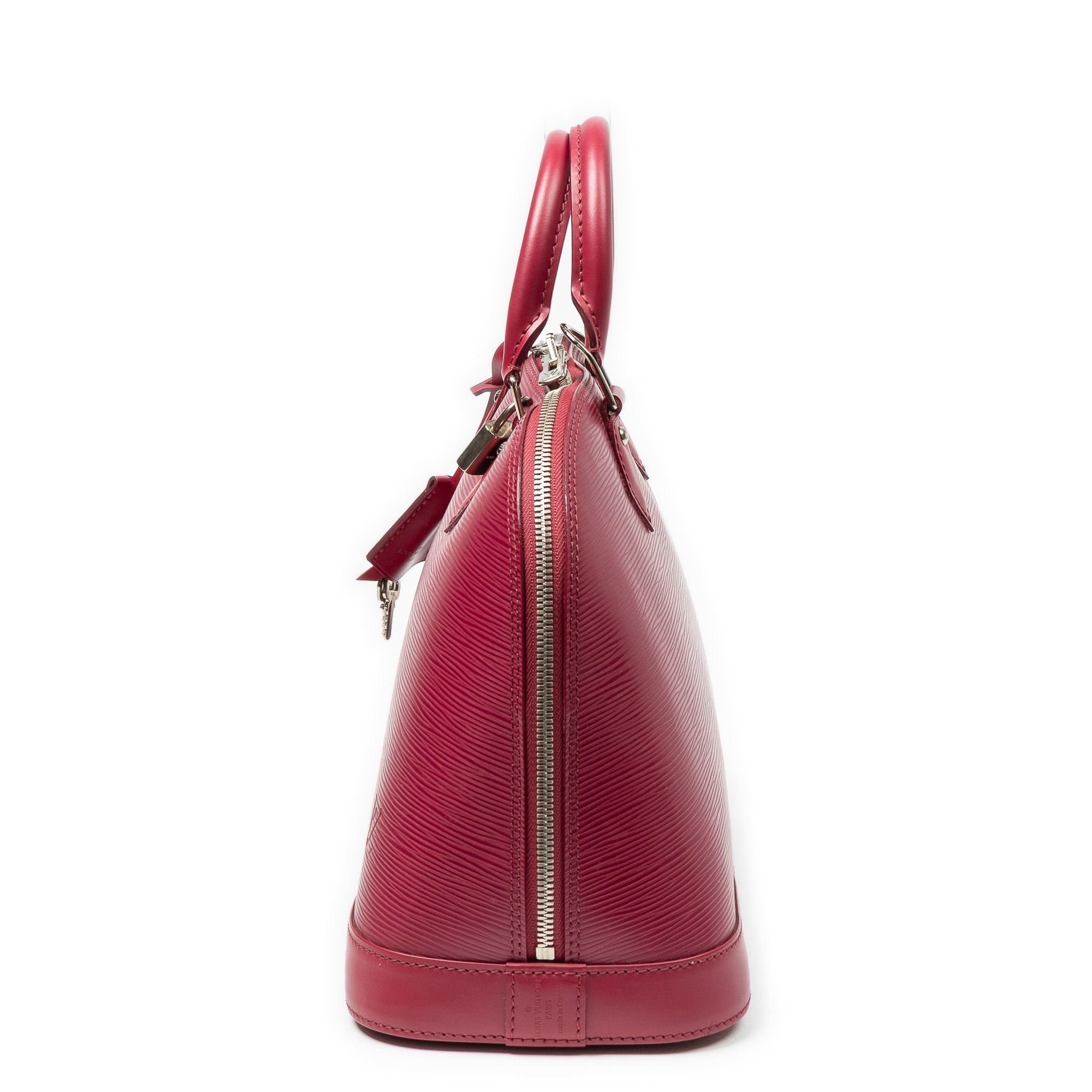 Alma PM Fuchsia Epi Silver Brass — view 3