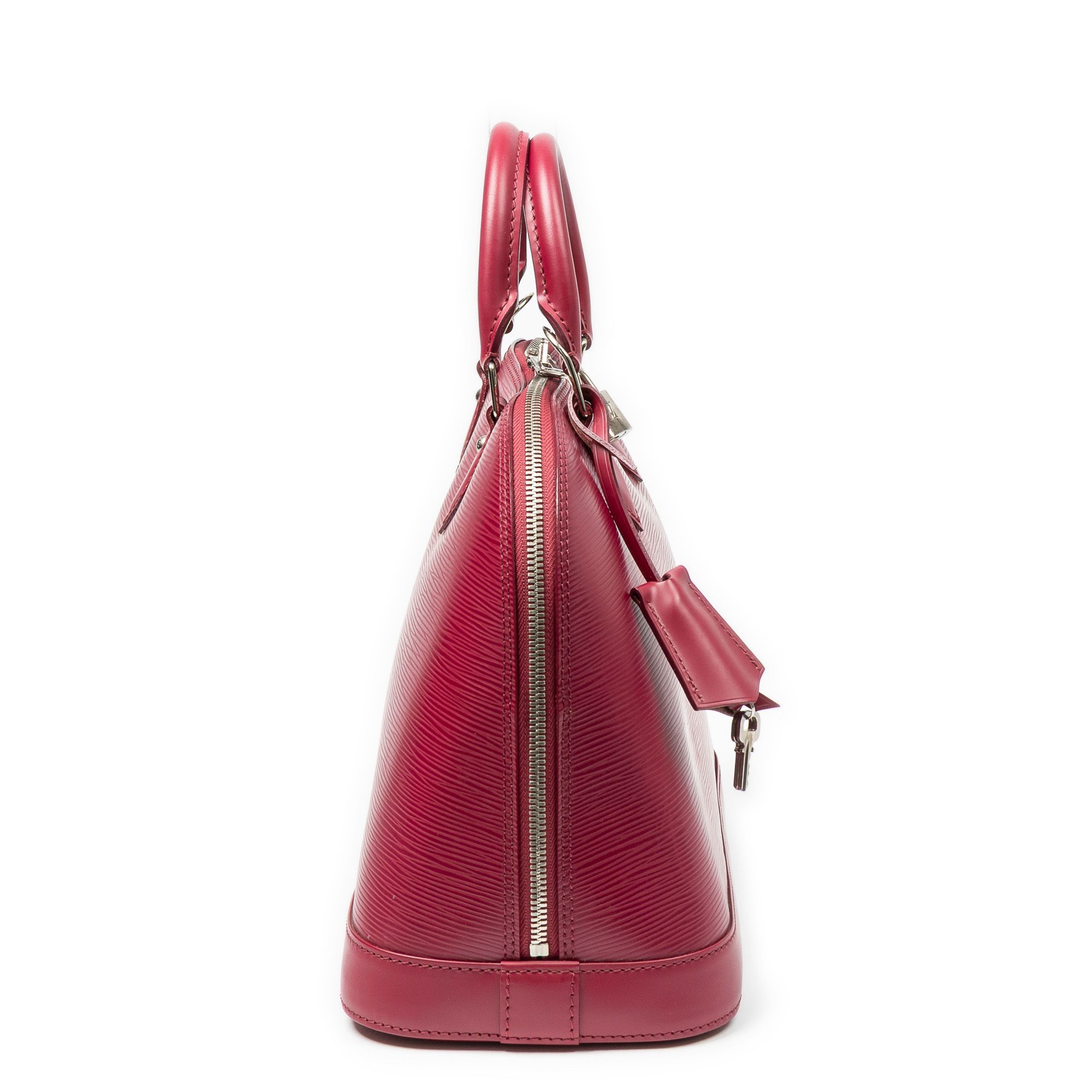 Alma PM Fuchsia Epi Silver Brass — view 4