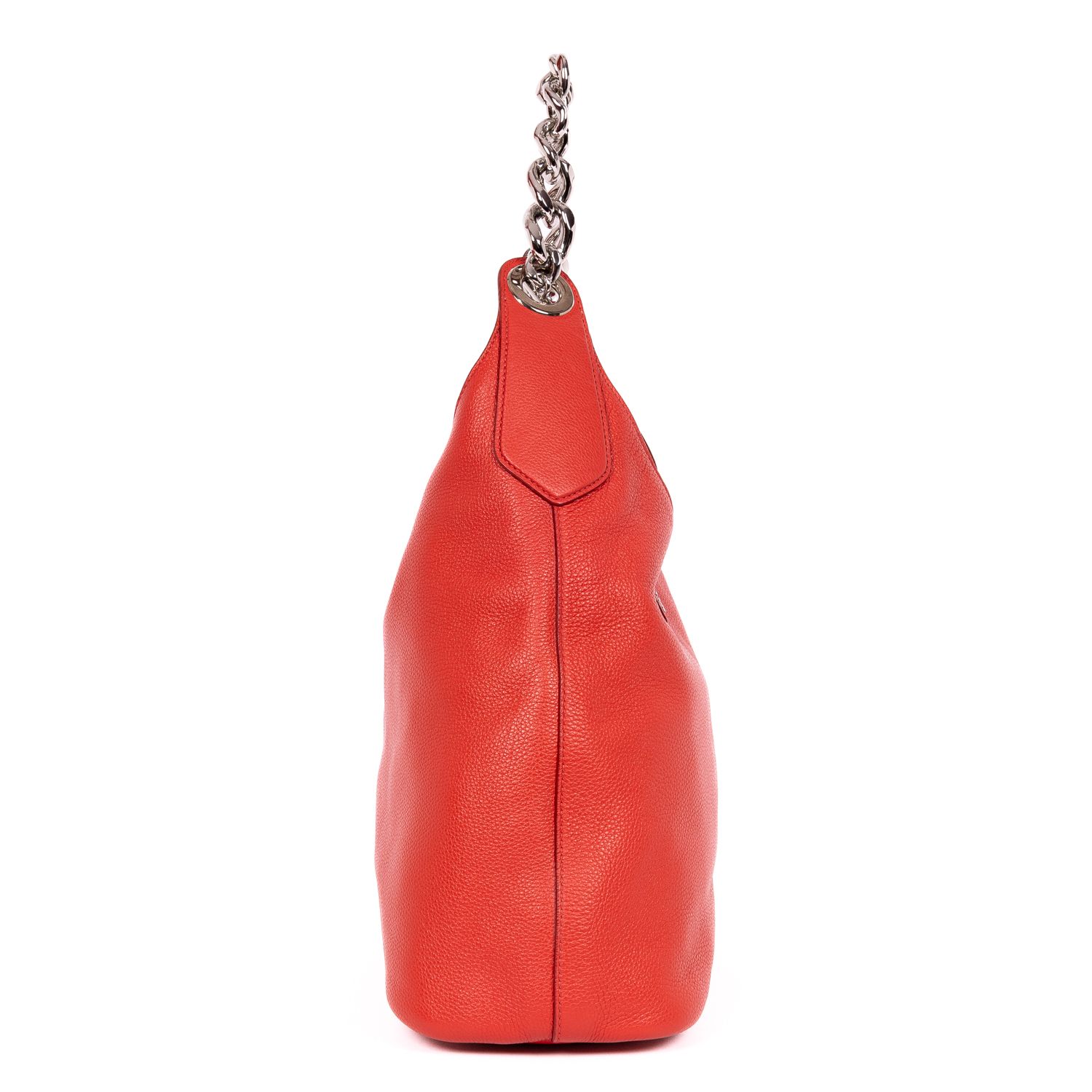 Maillon Chain Hobo  Red Vitello Daino Leather Silver — view 4