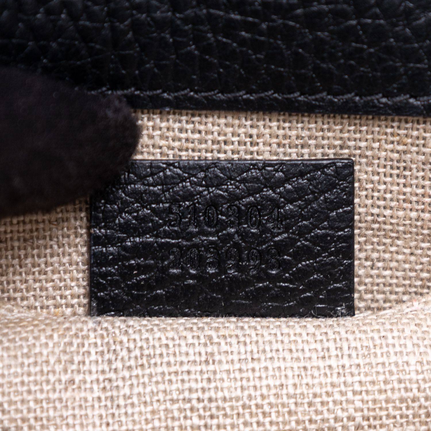 Interlocking G Chain Interlocking G Black Black Grained Leather Gold — view 13