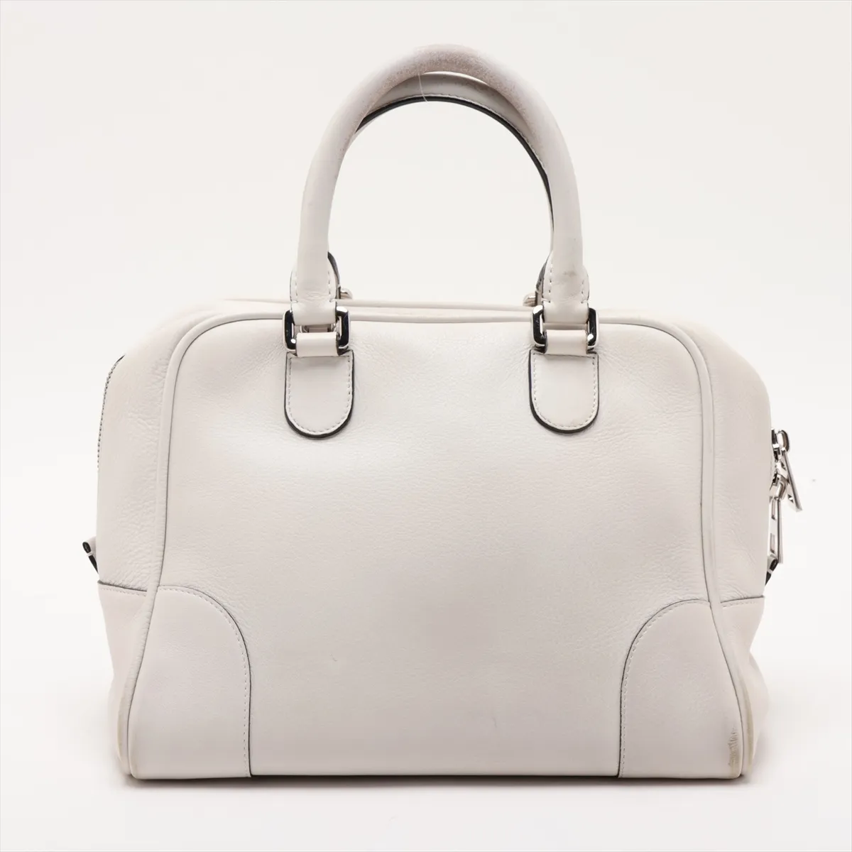 Amazona 28 Leather 2-Way Handbag, White — view 2