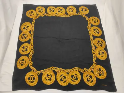 Coco Mark Paisley Pattern Large Silk Scarf and Other Accessories