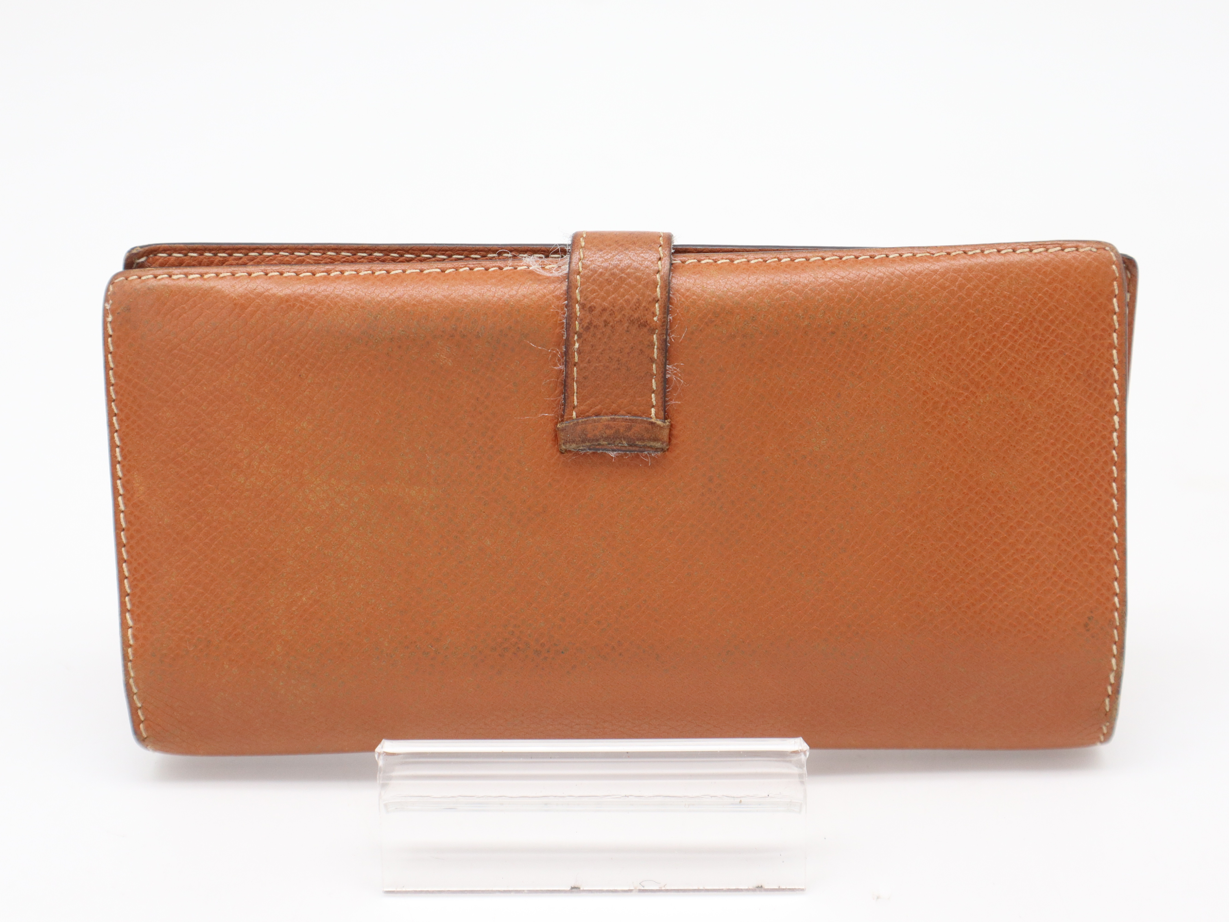 Bearn I stamp Chevre brown long wallet — view 2