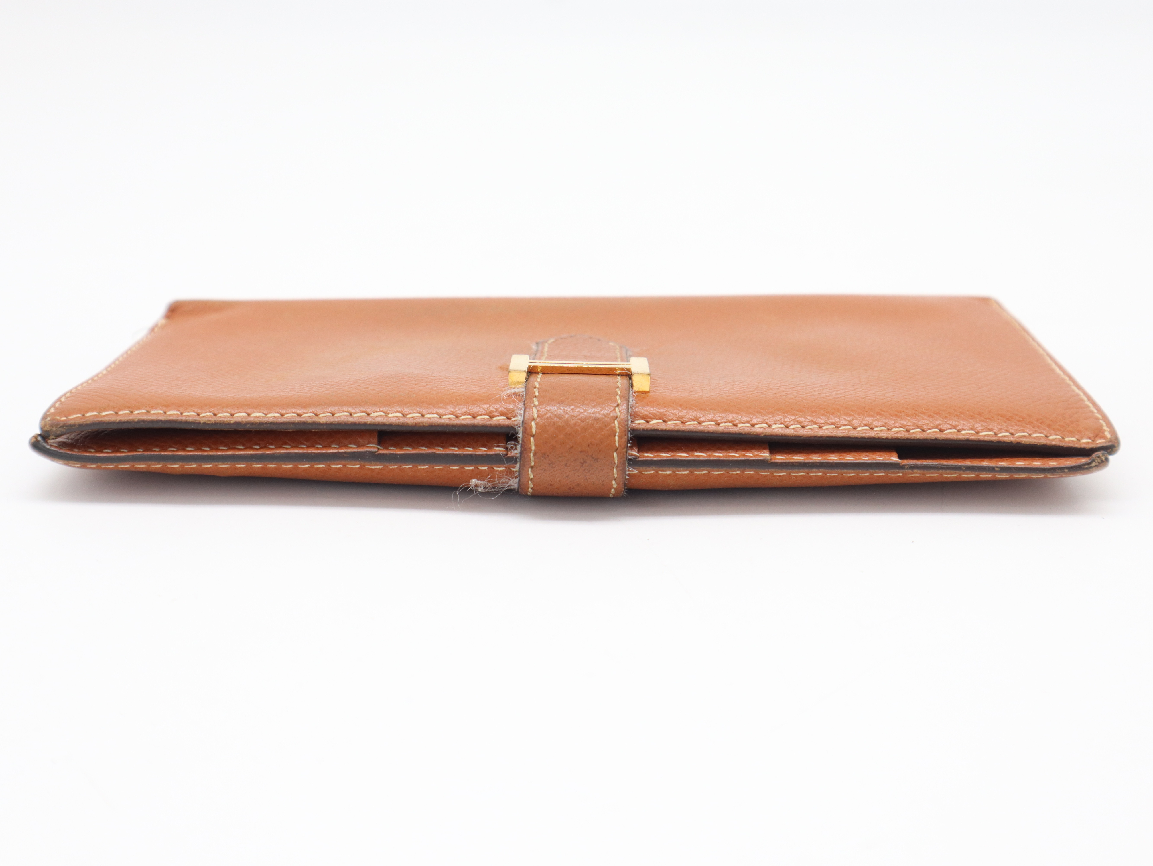 Bearn I stamp Chevre brown long wallet — view 3