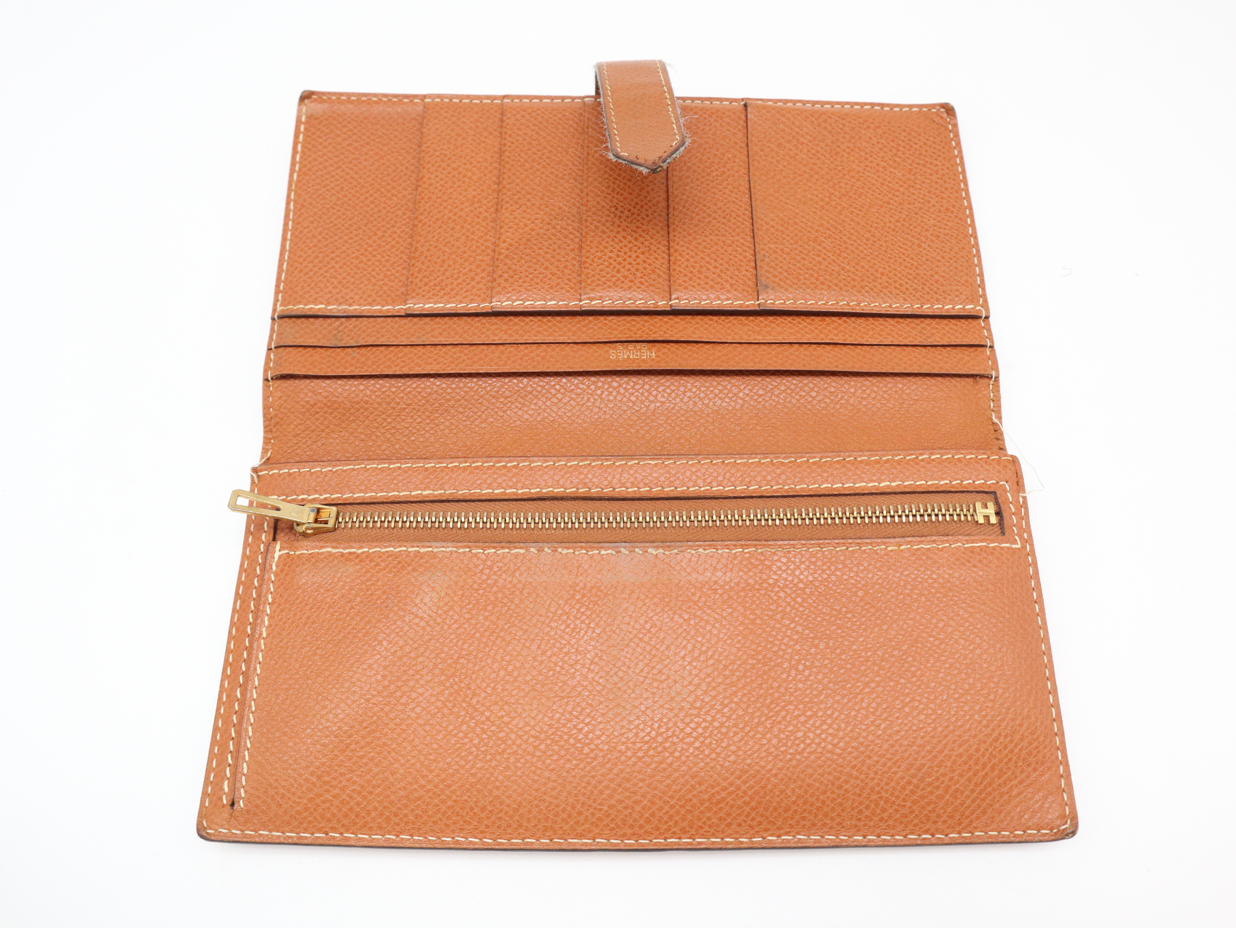 Bearn I stamp Chevre brown long wallet — view 9