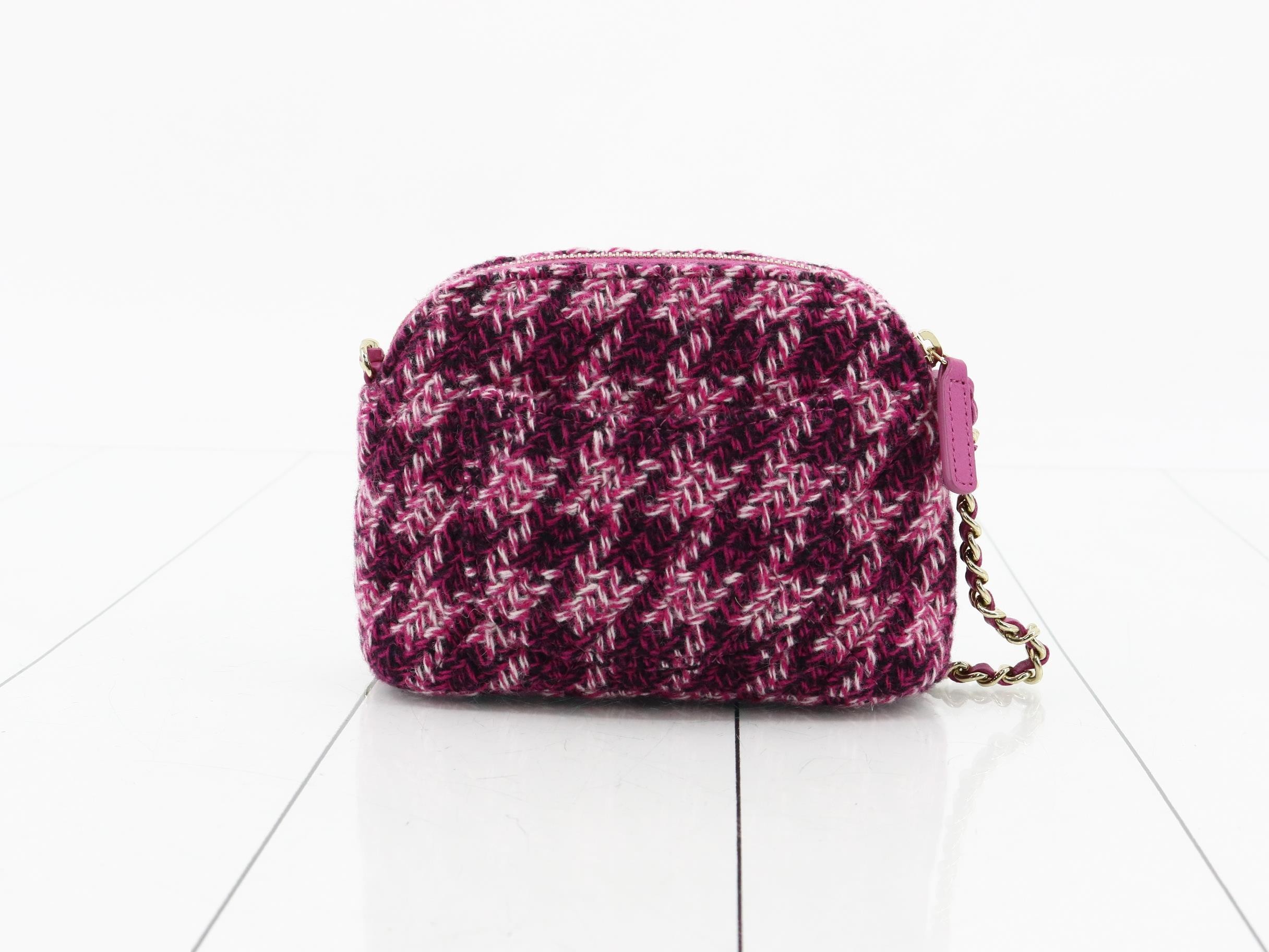 Matelassé Tweed Chain Shoulder Bag — view 2