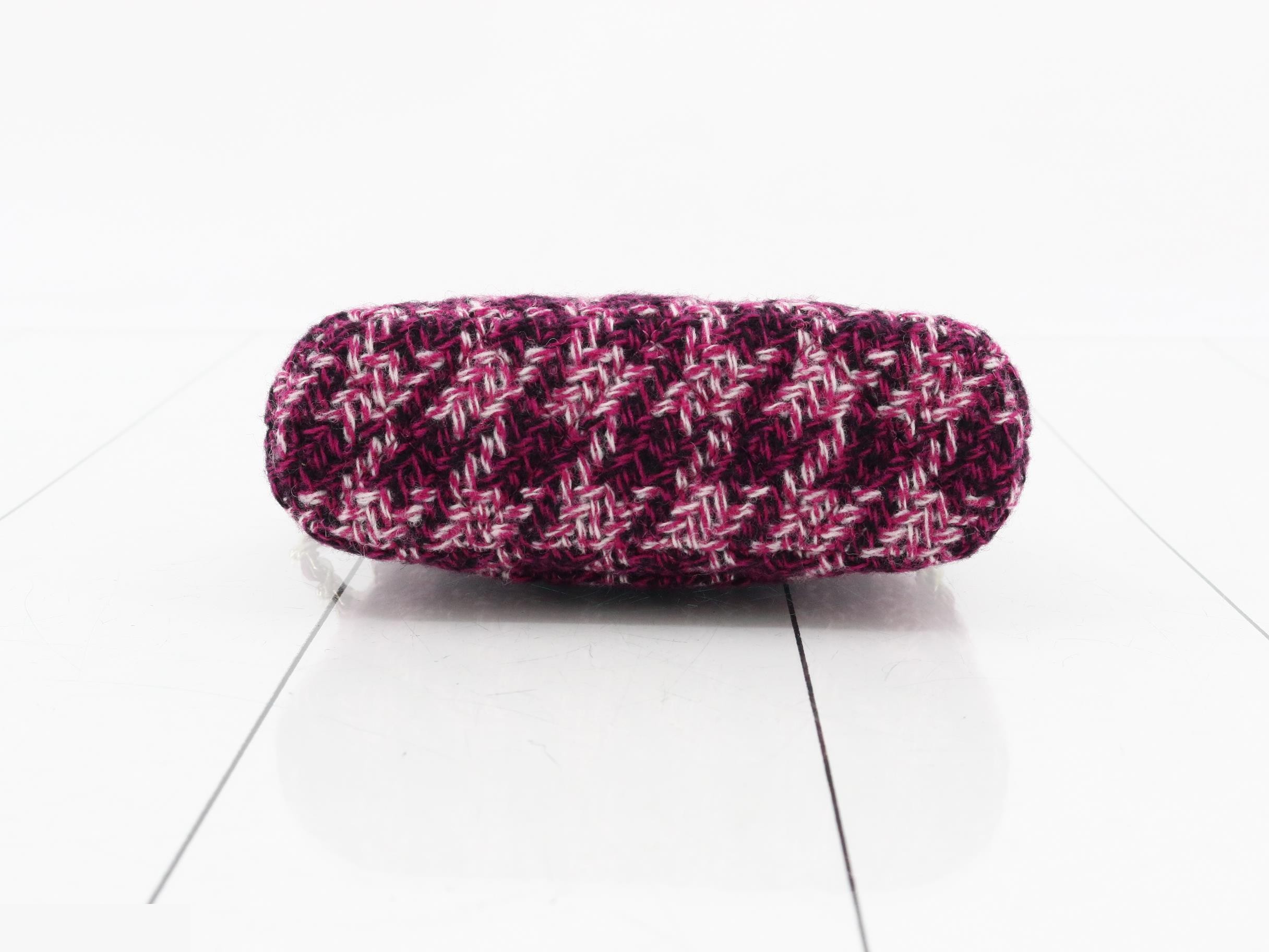 Matelassé Tweed Chain Shoulder Bag — view 3