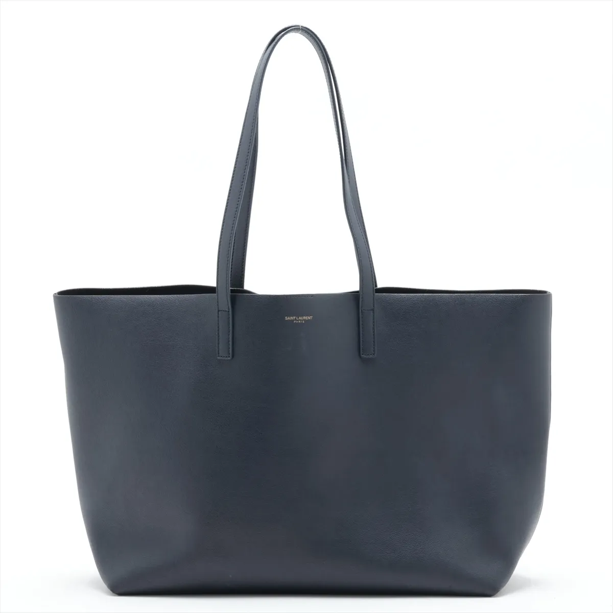 Sac Shopping 394195 Leather Tote Bag, Navy