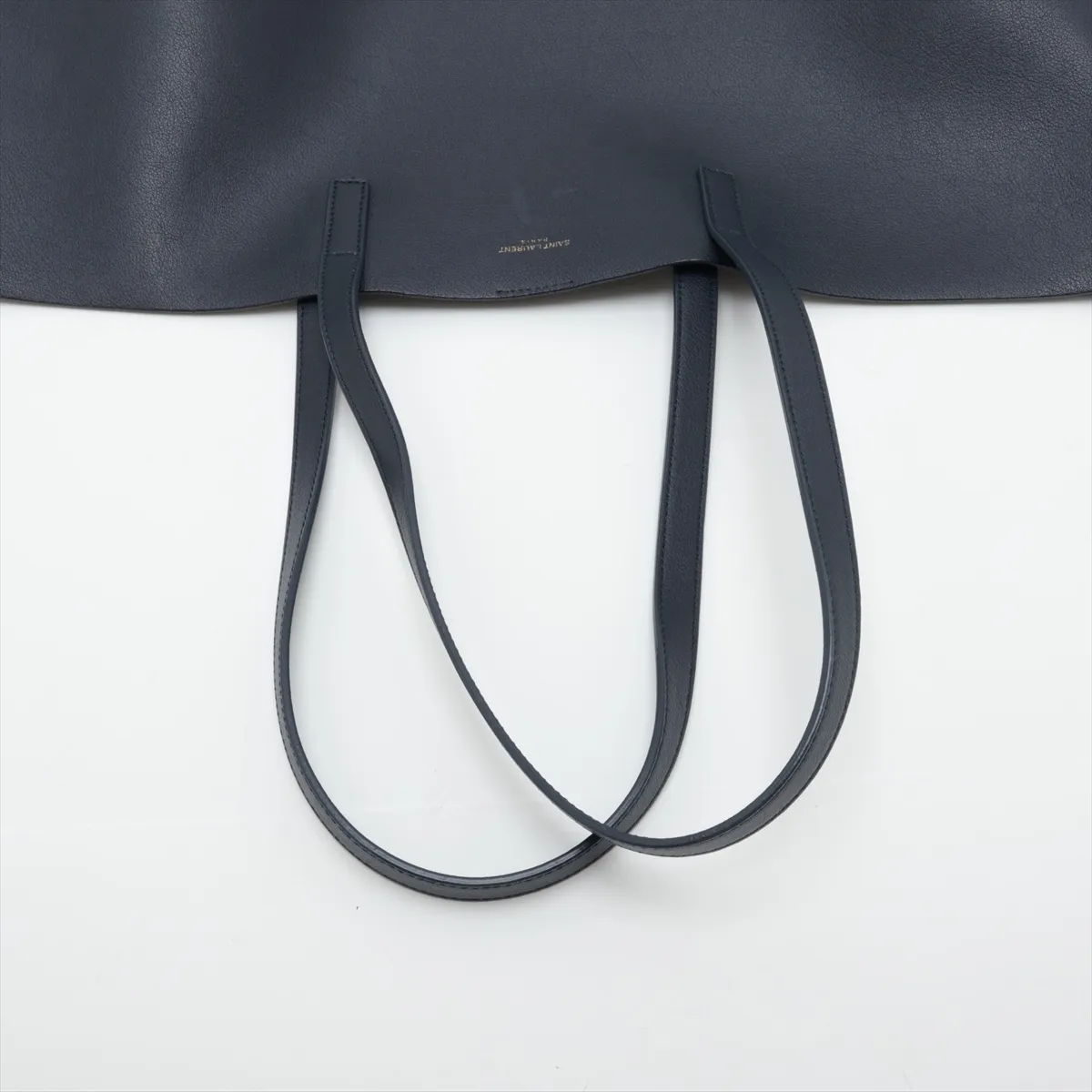Sac Shopping 394195 Leather Tote Bag, Navy — view 5