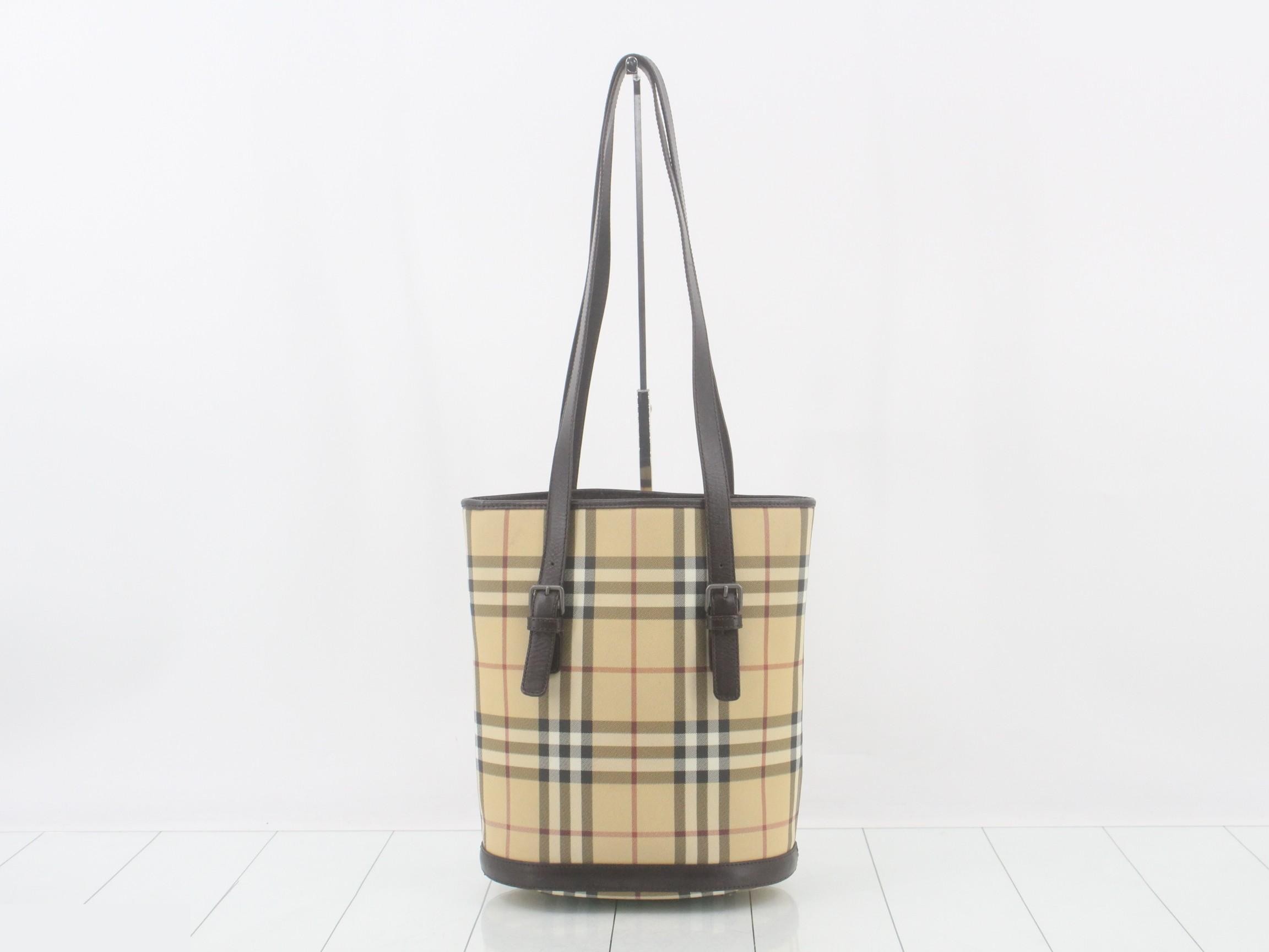 Nova Check Bucket Tote Bag with Dust Bag — view 2