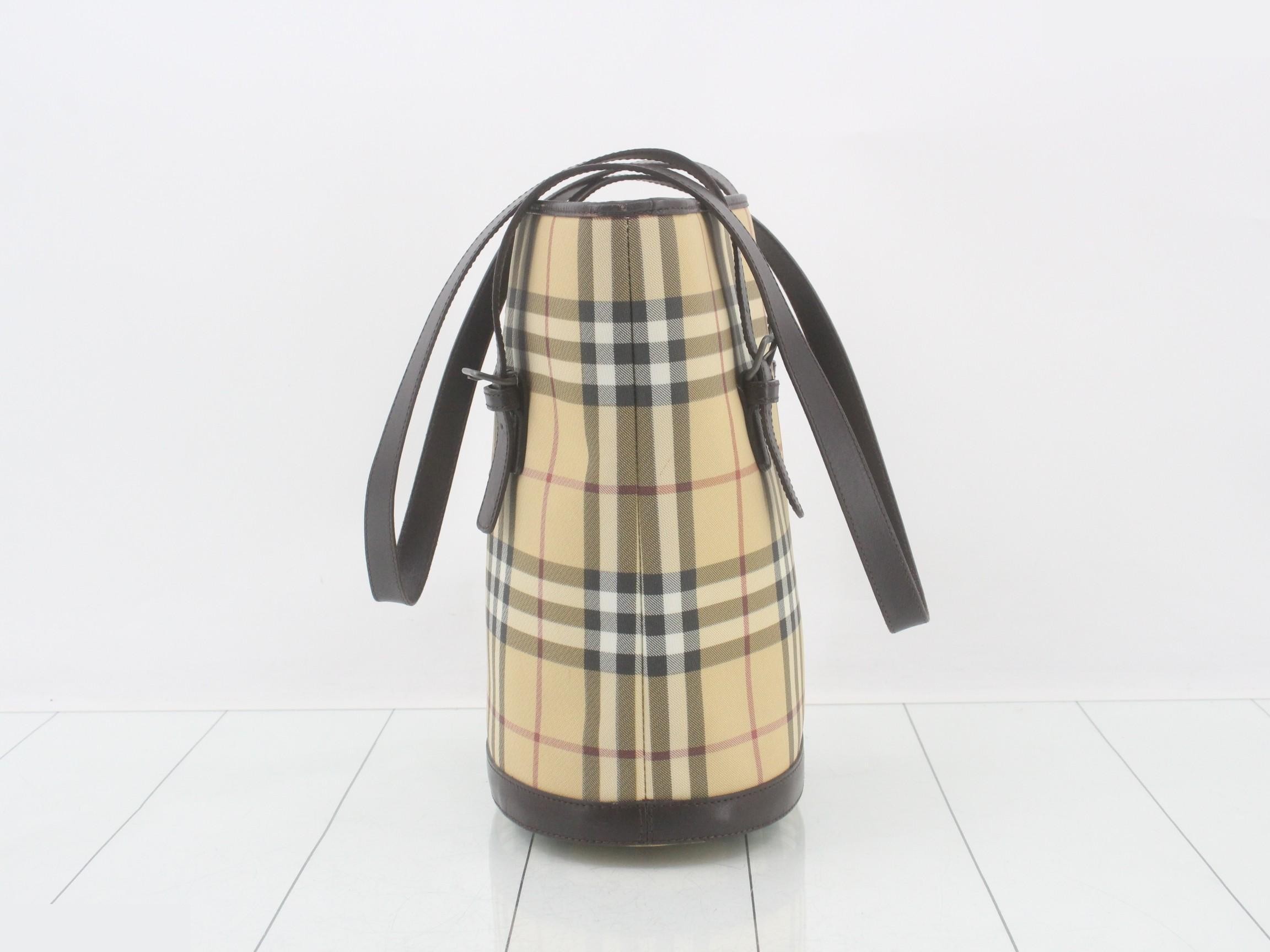 Nova Check Bucket Tote Bag with Dust Bag — view 3