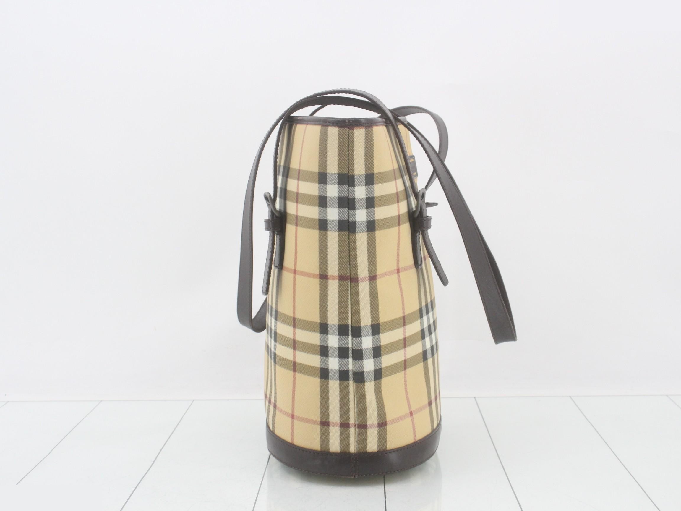 Nova Check Bucket Tote Bag with Dust Bag — view 4
